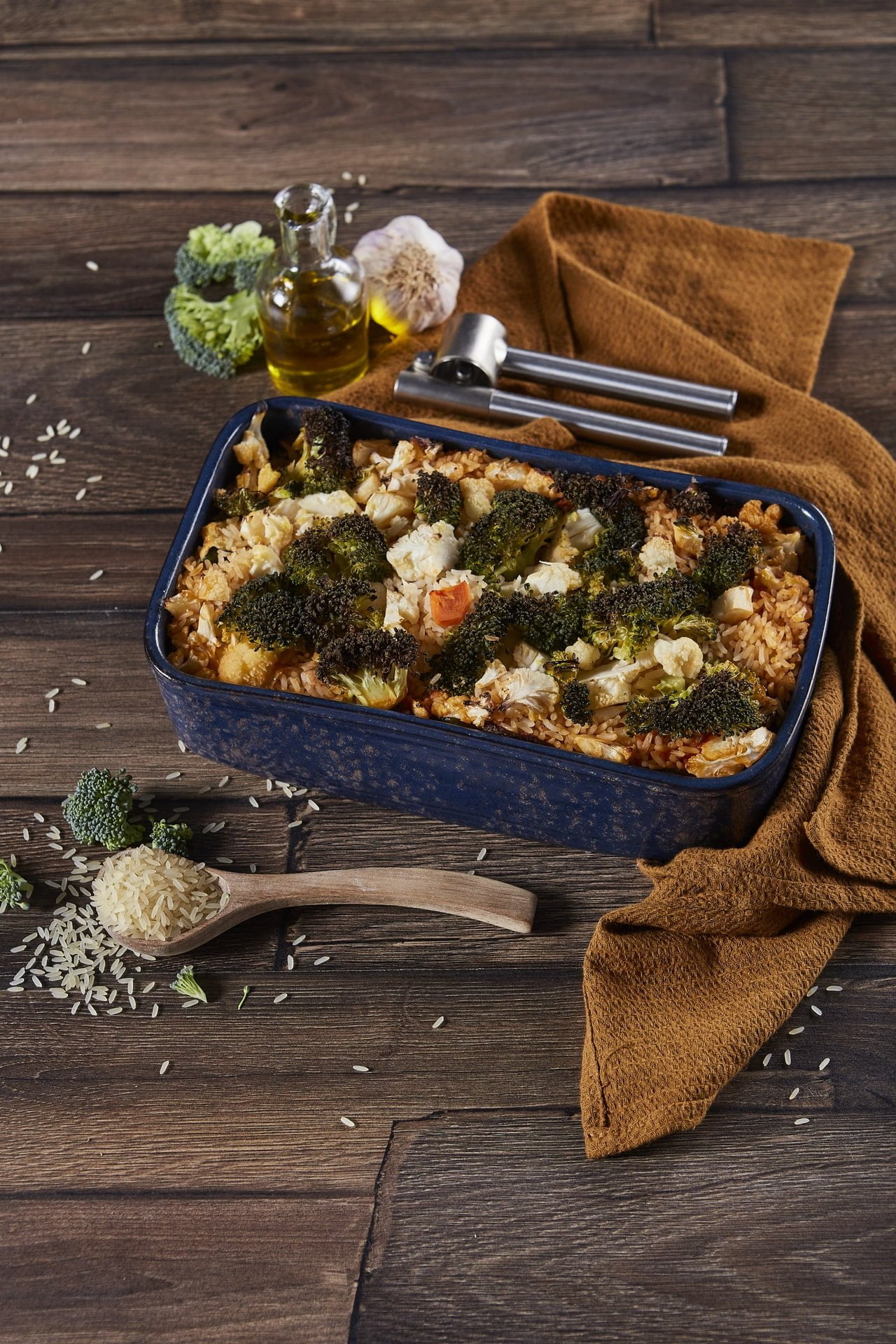 Arroz de forno com legumes