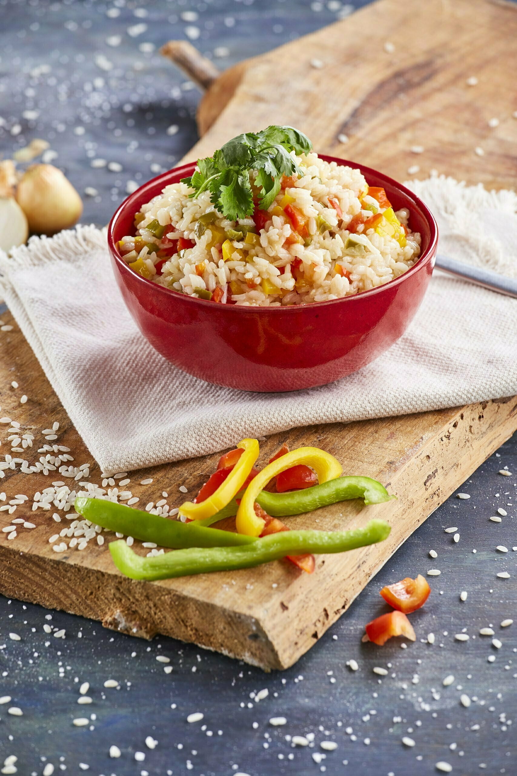 Arroz de pimentos com tomate