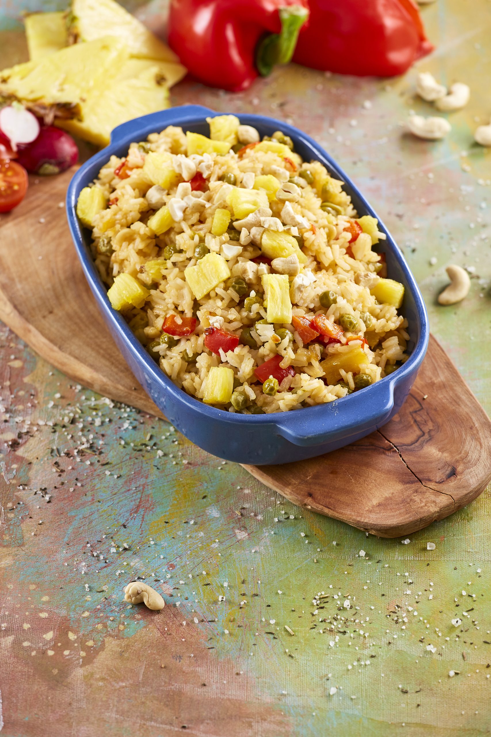 Arroz frito de ananás