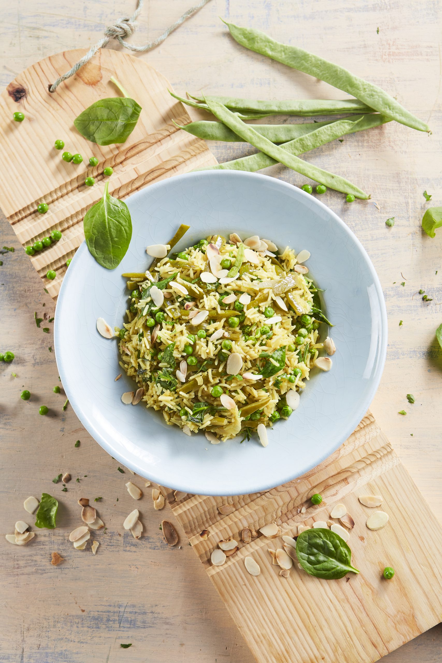 Arroz pilaf de primavera