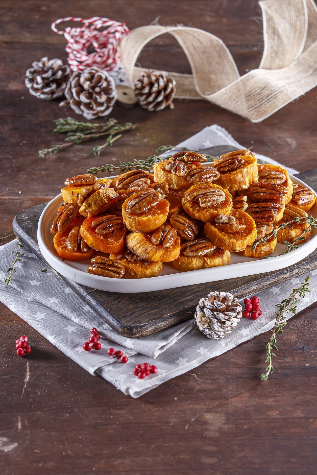 Batata-doce com noz pecan