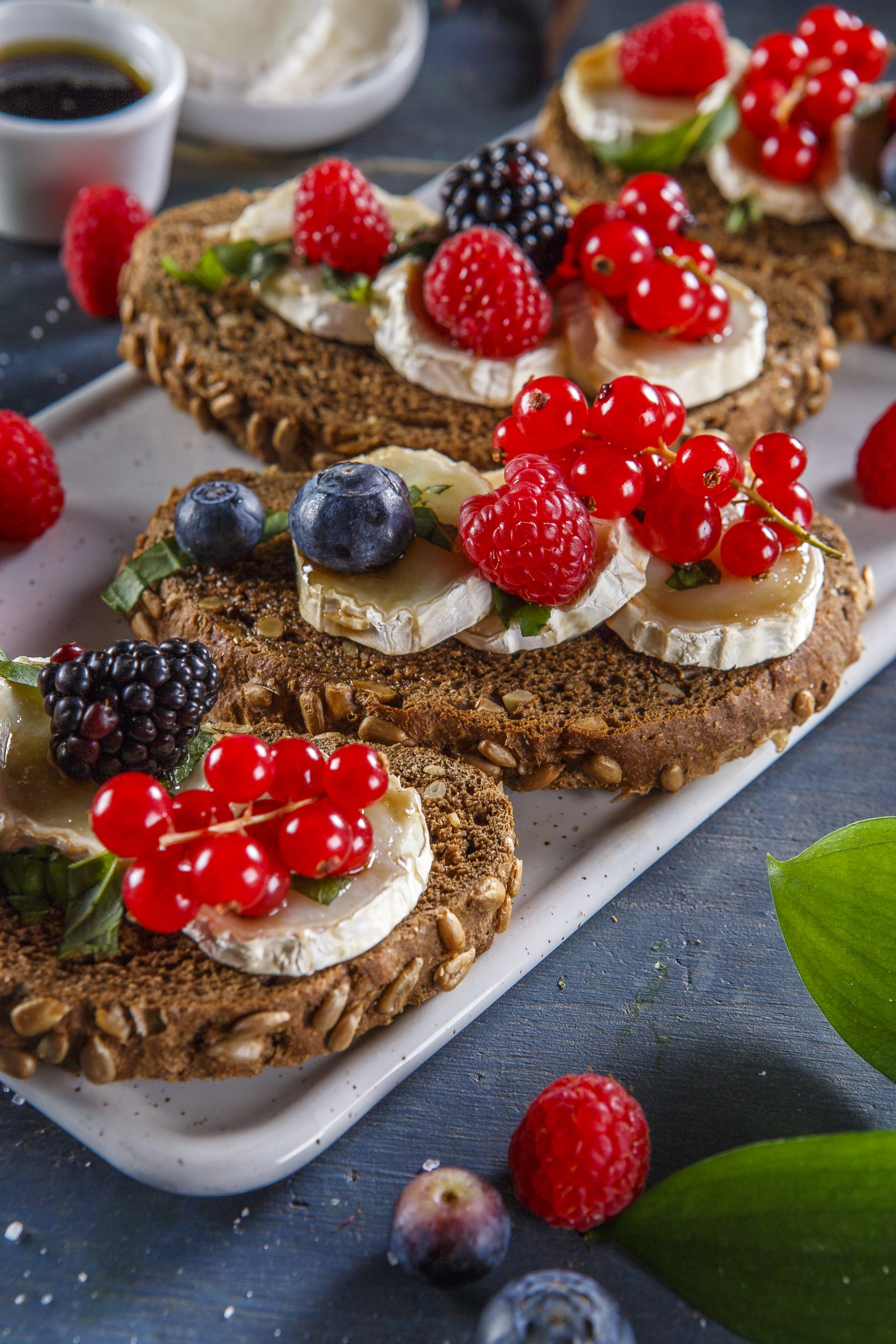 Bruschettas de queijo de cabra