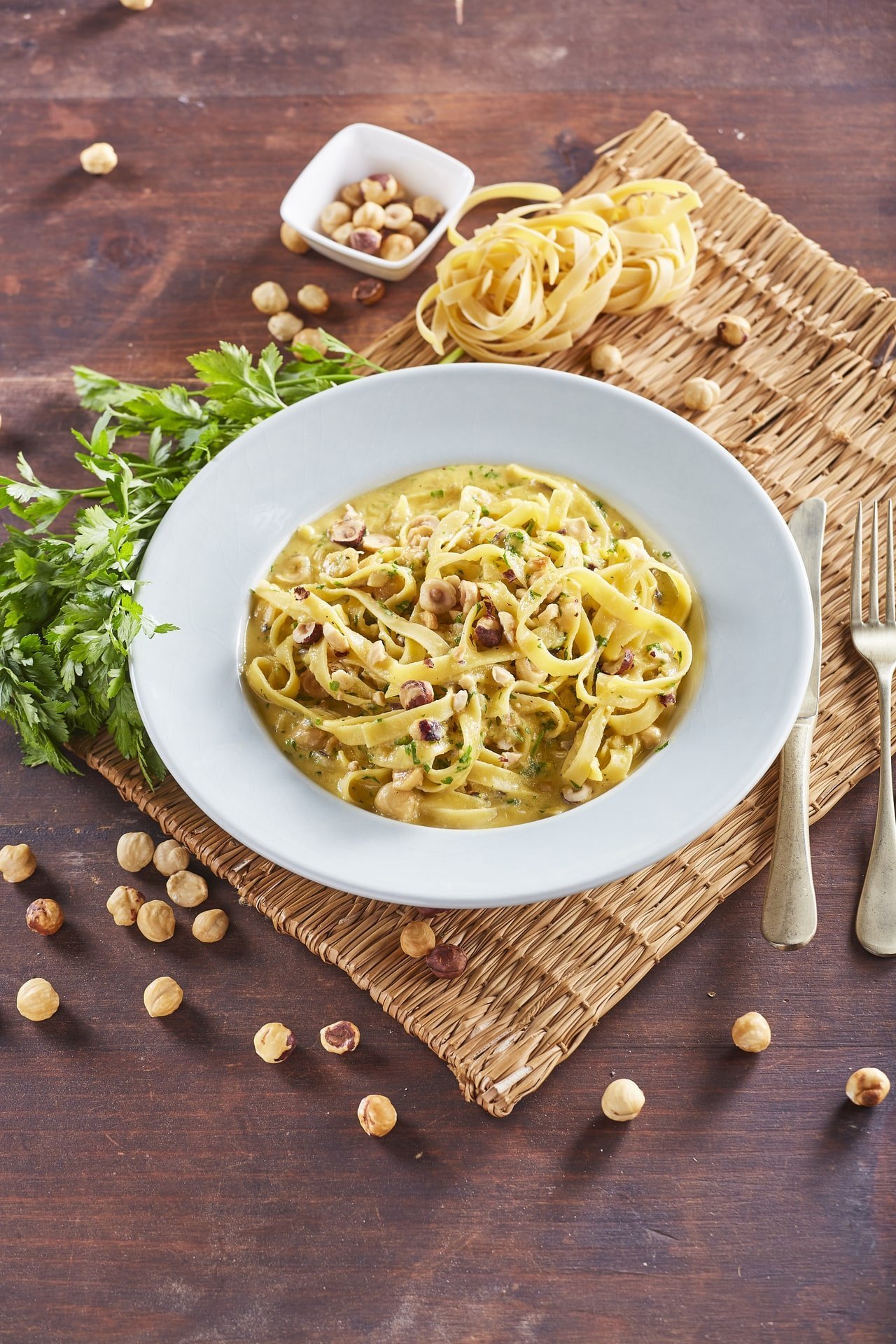 Carbonara de avelãs