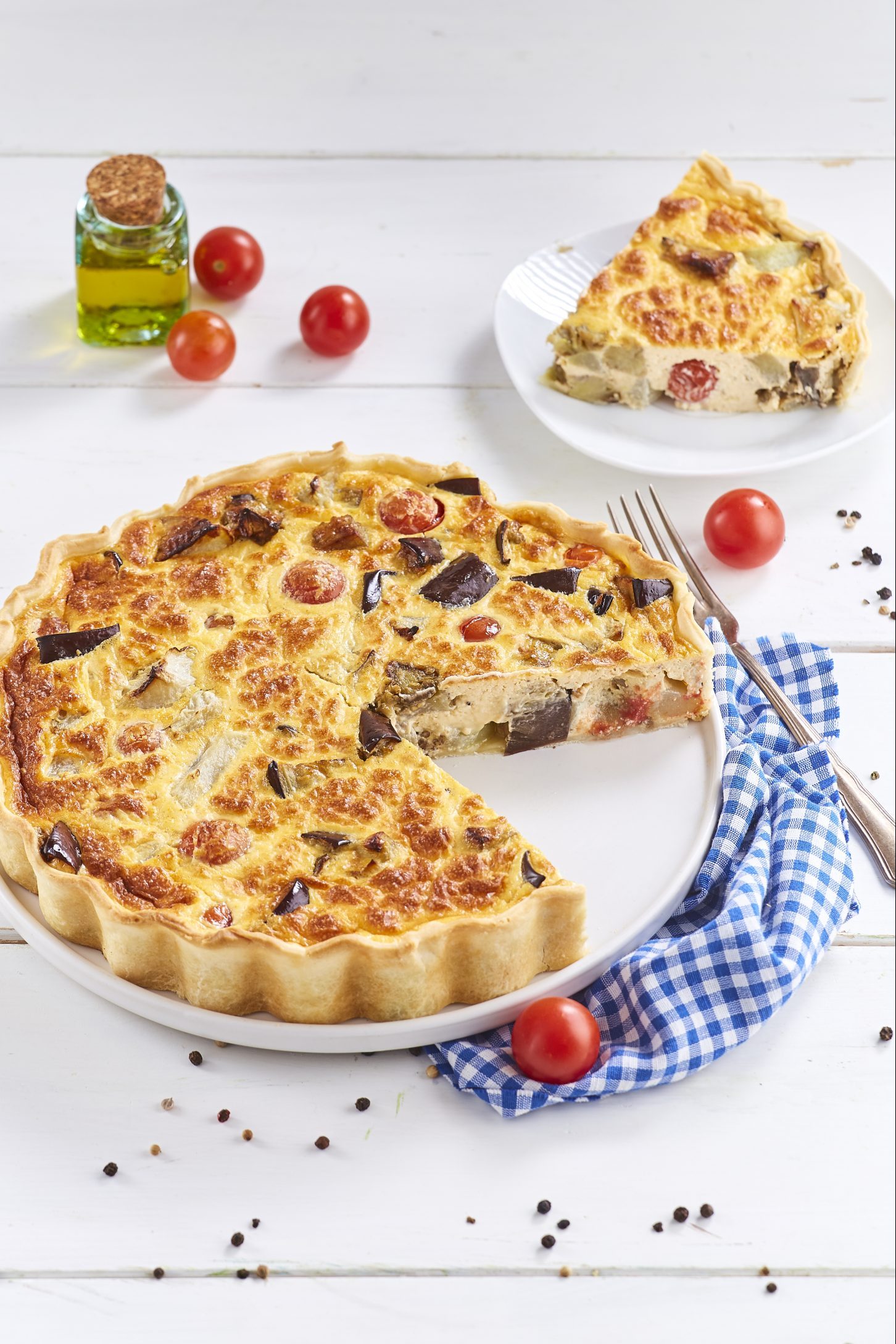 Cheesecake salgado de chuchu e beringela