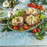 Cogumelos com arroz frito