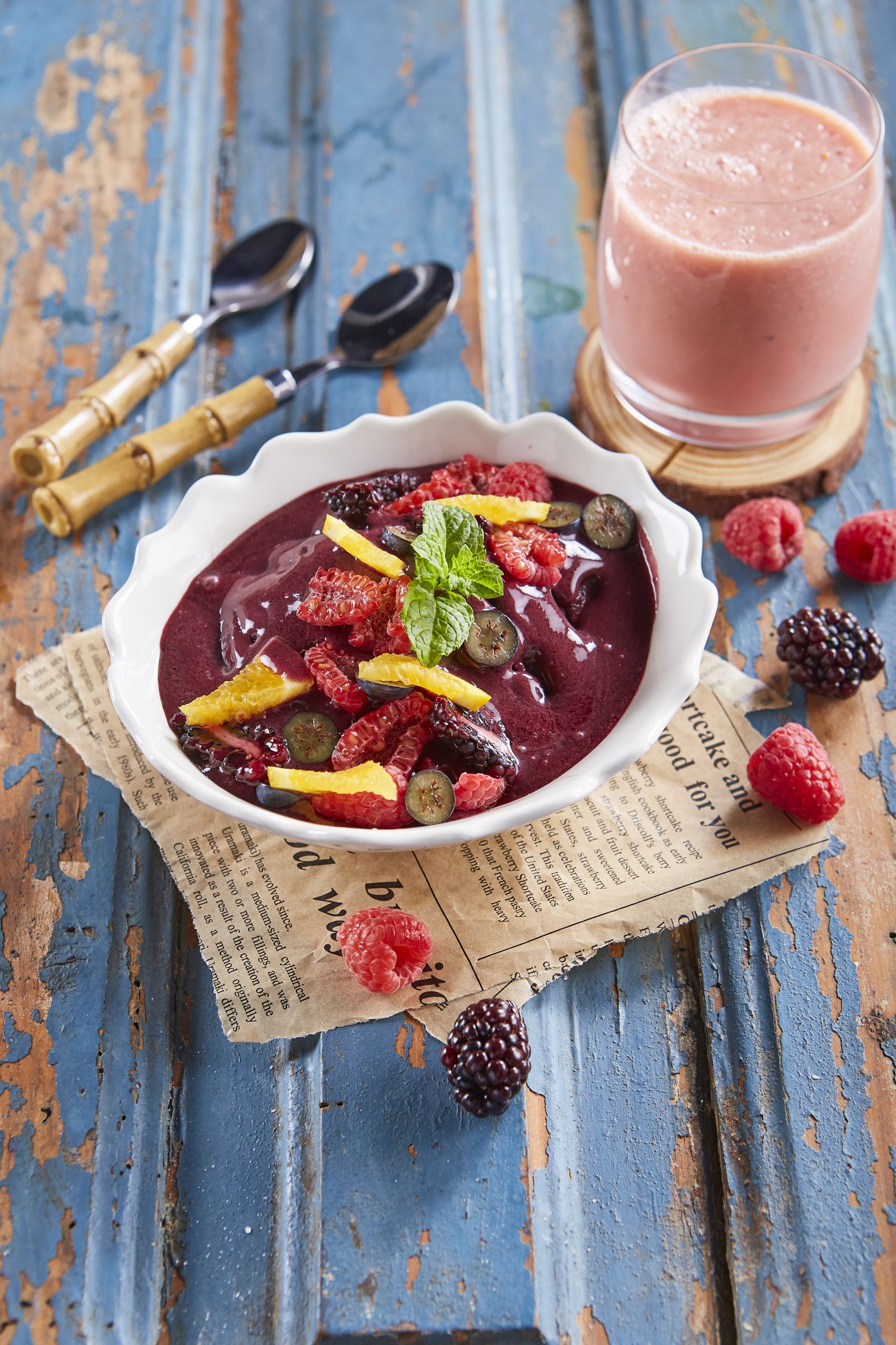 Creme de açaí com fruta