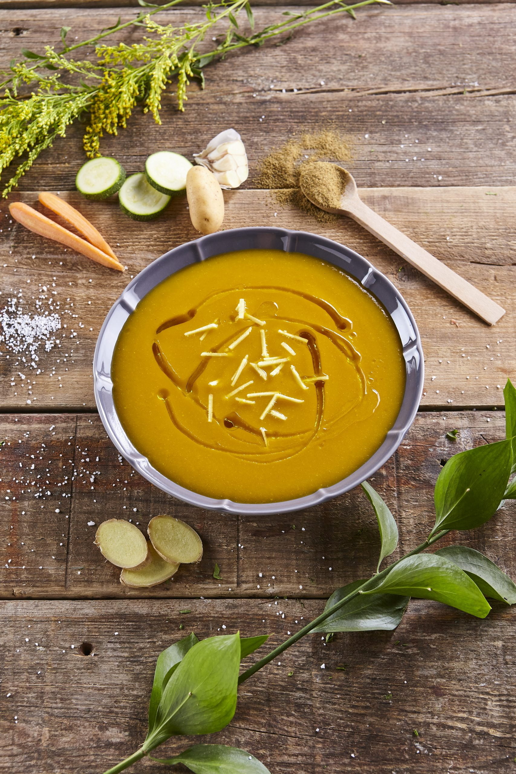 Creme de legumes com especiarias