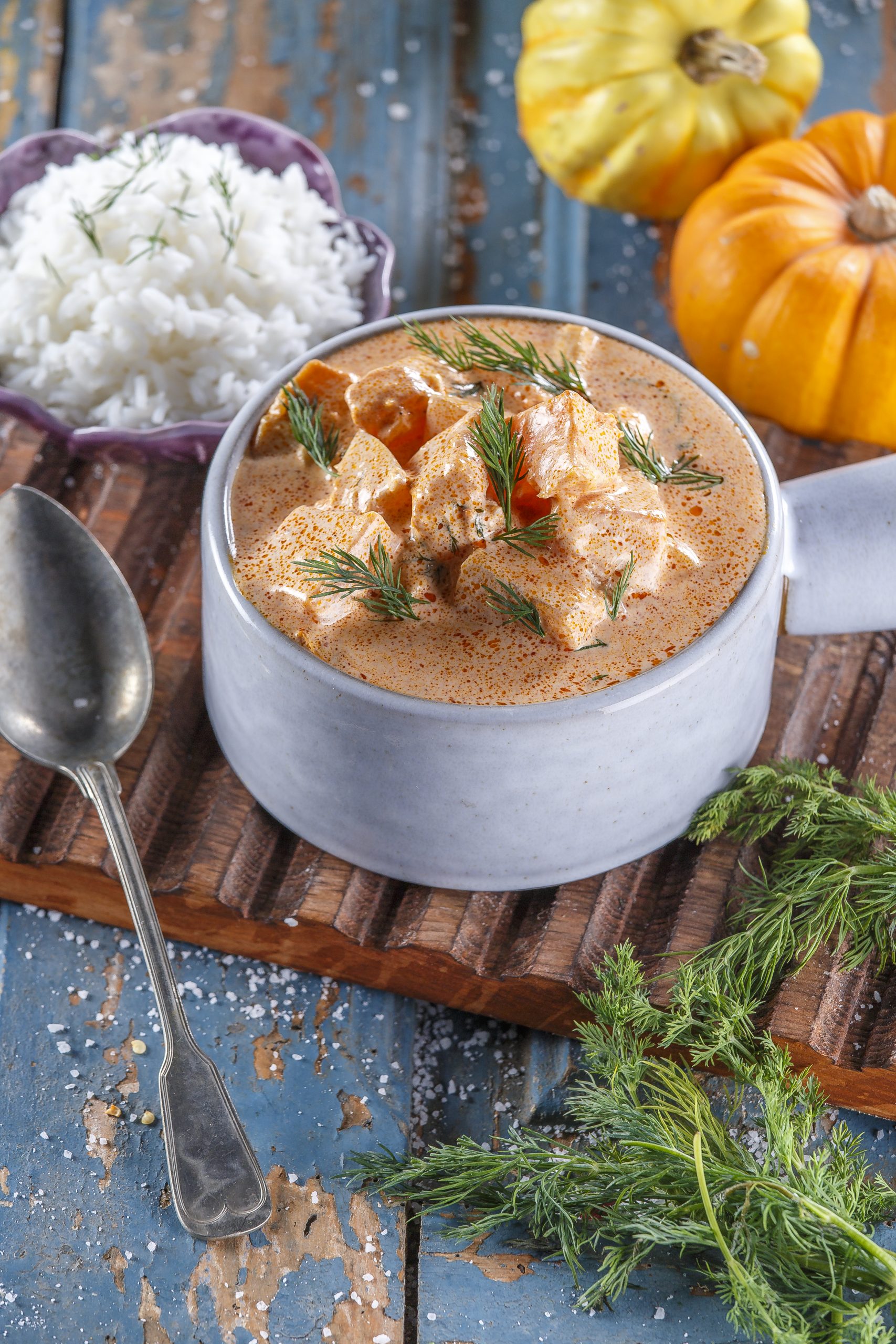 Cremoso de abóbora com arroz