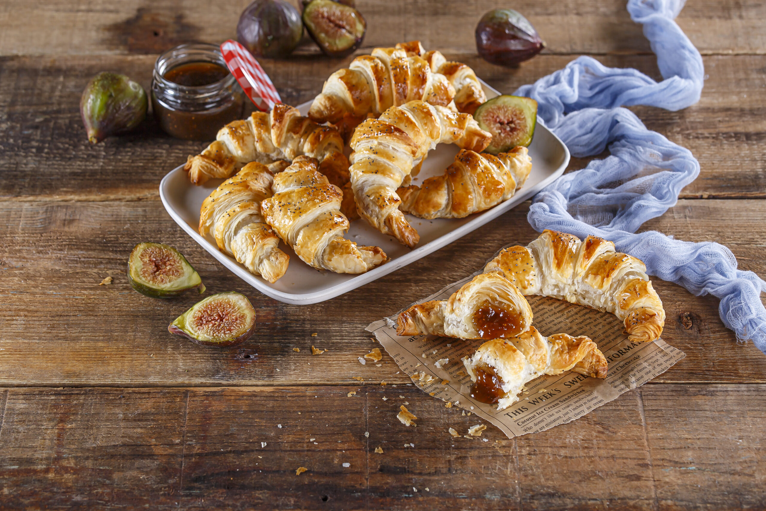 Croissant de compota de figo @TeleCulinária