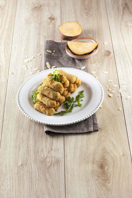 Croquetes de batata doce com amêndoa