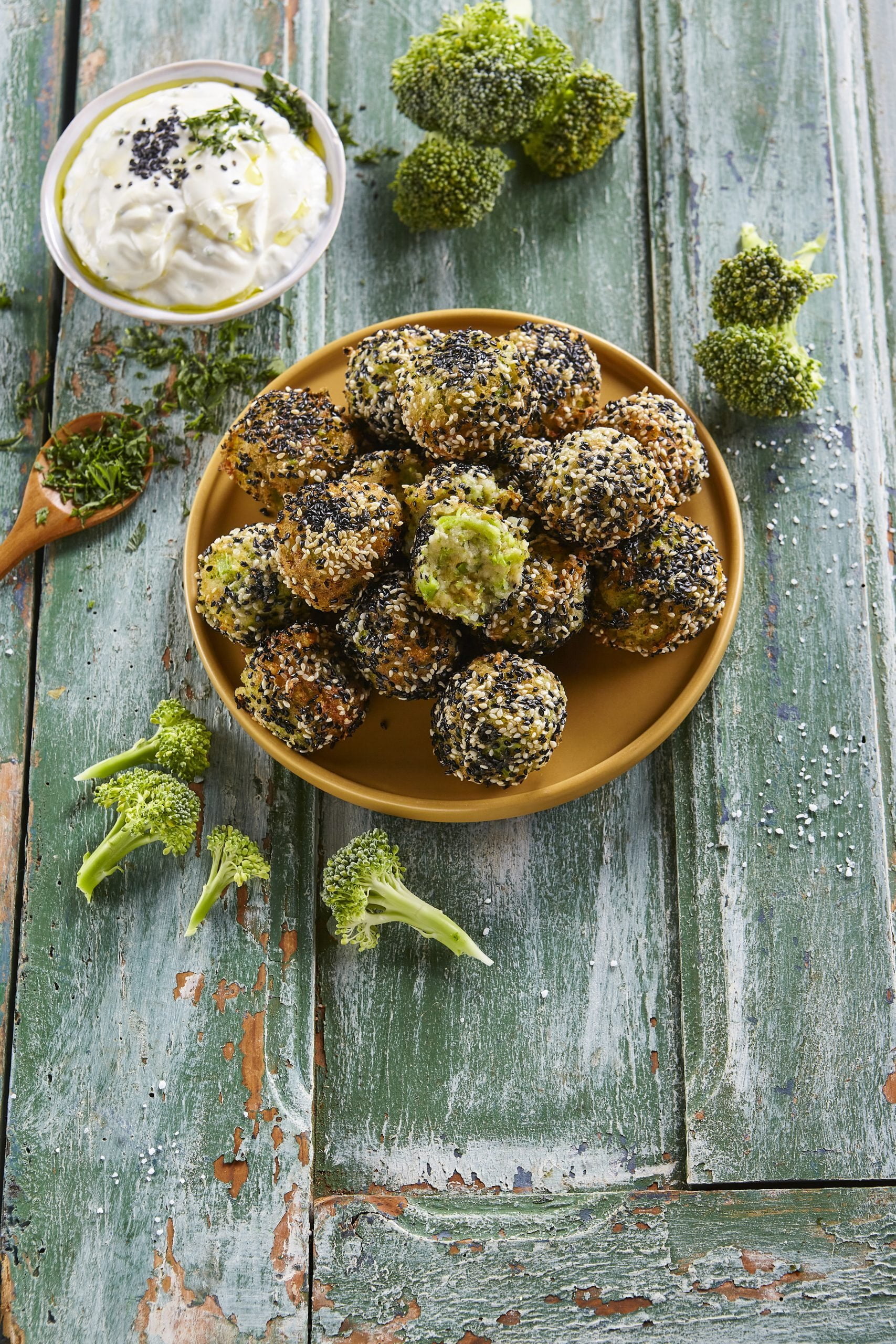 Bolinhas de brócolos e batata