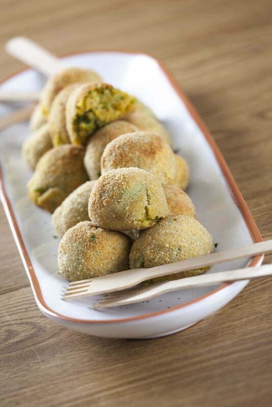 Croquetes de legumes no forno