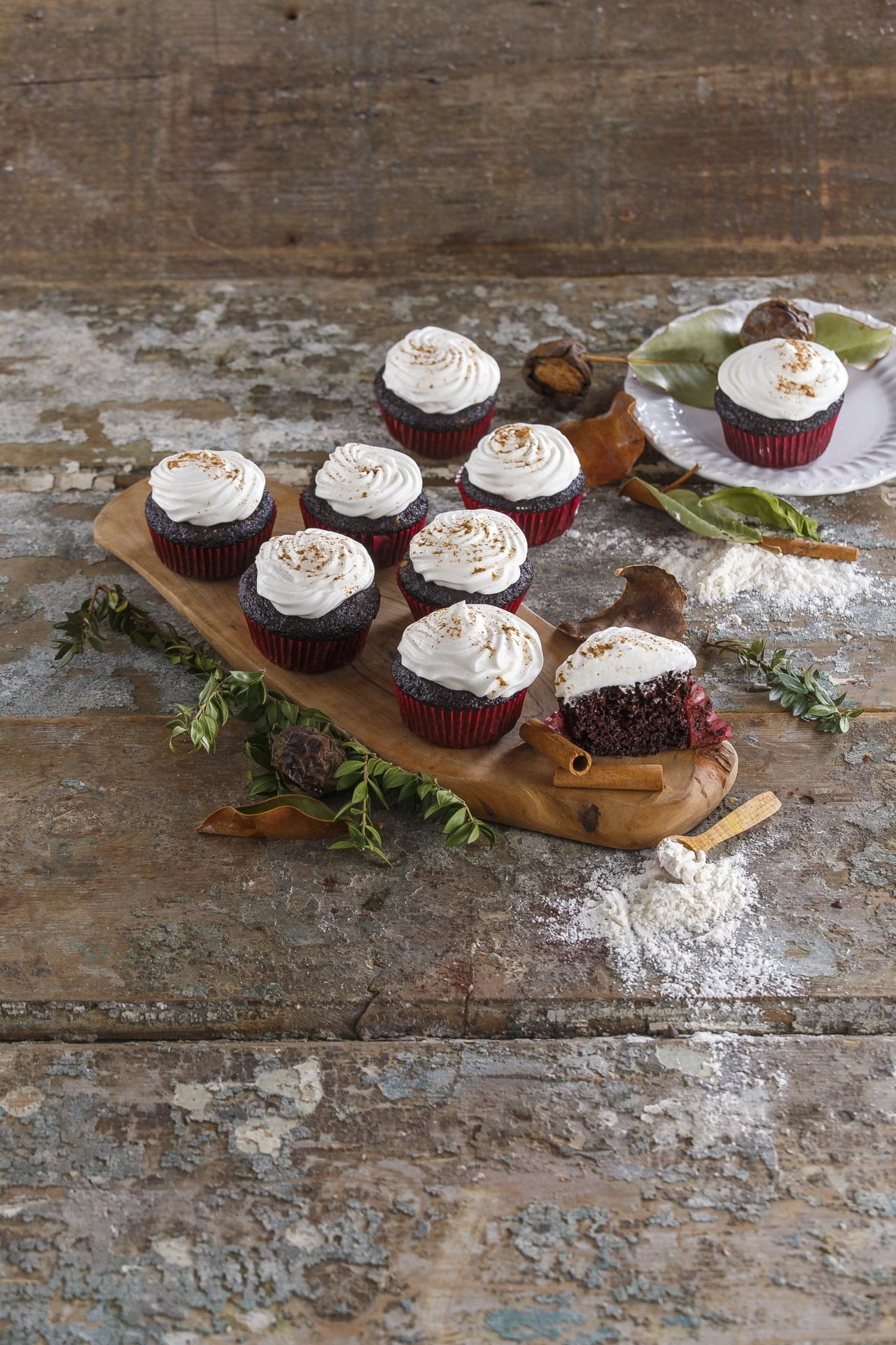 Cupcakes de chocolate vegan