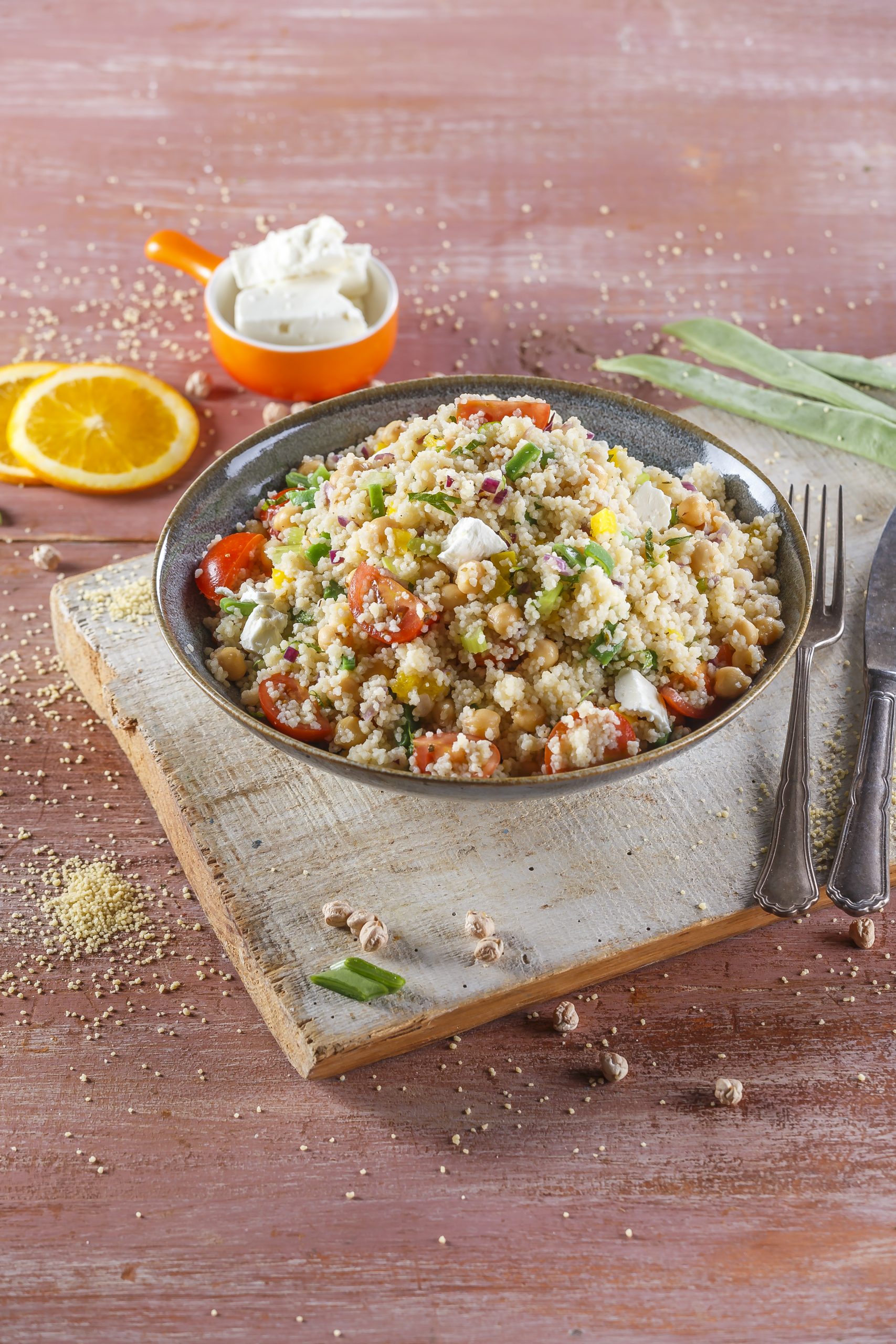 Cuscuz com feta