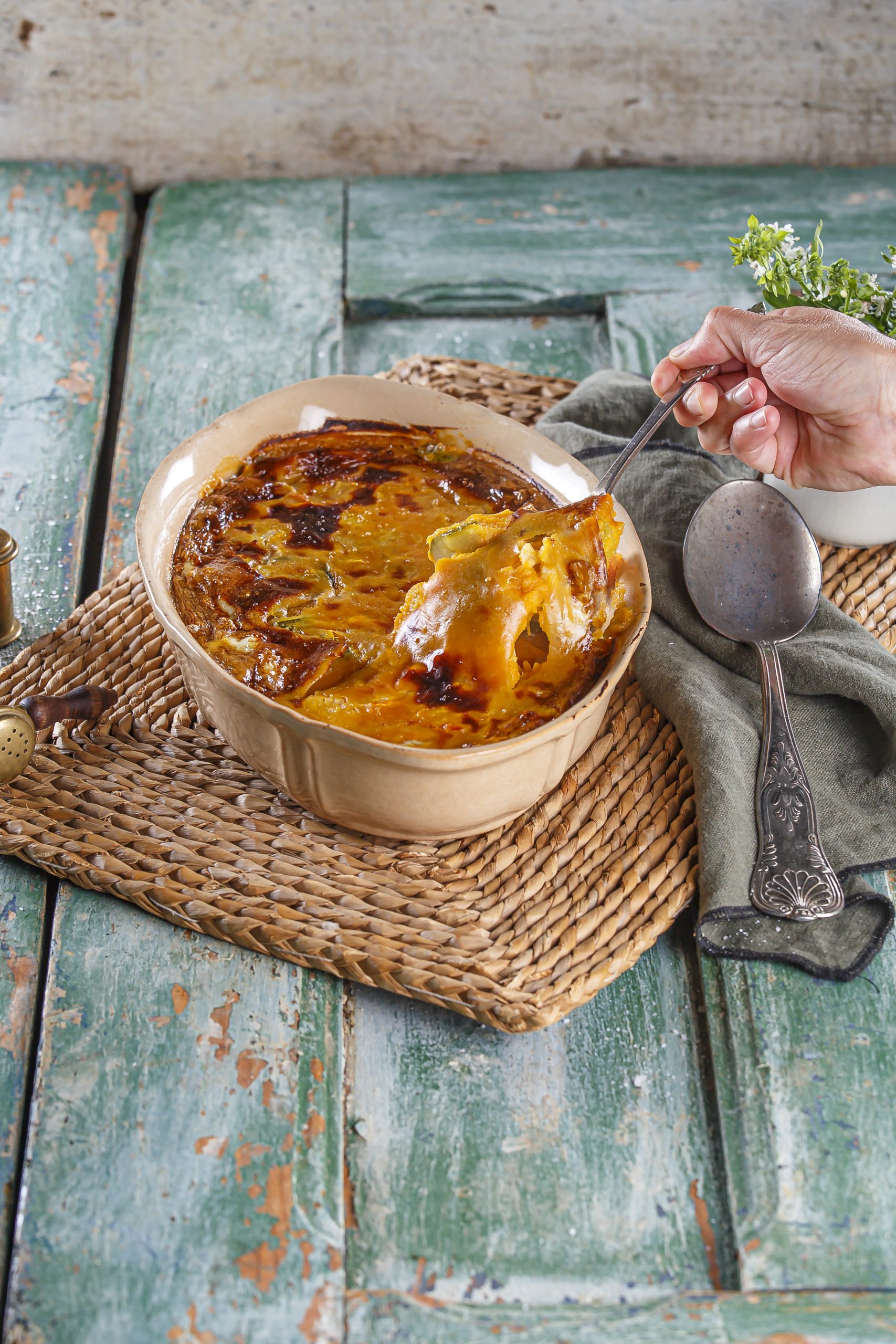 Empadão de batata-doce e legumes