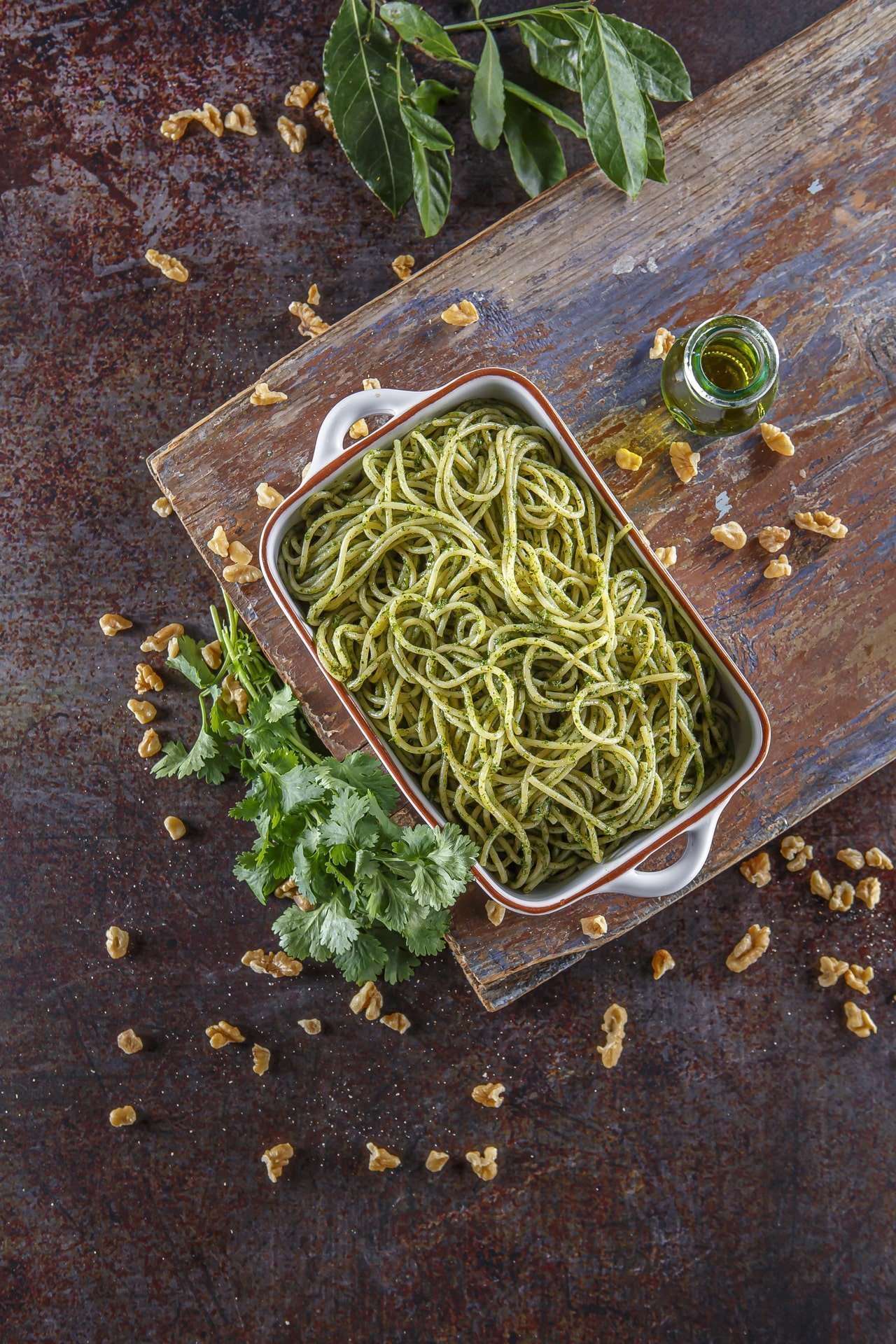 Esparguete ao pesto de coentros