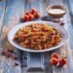 Arroz de tomate com feijão