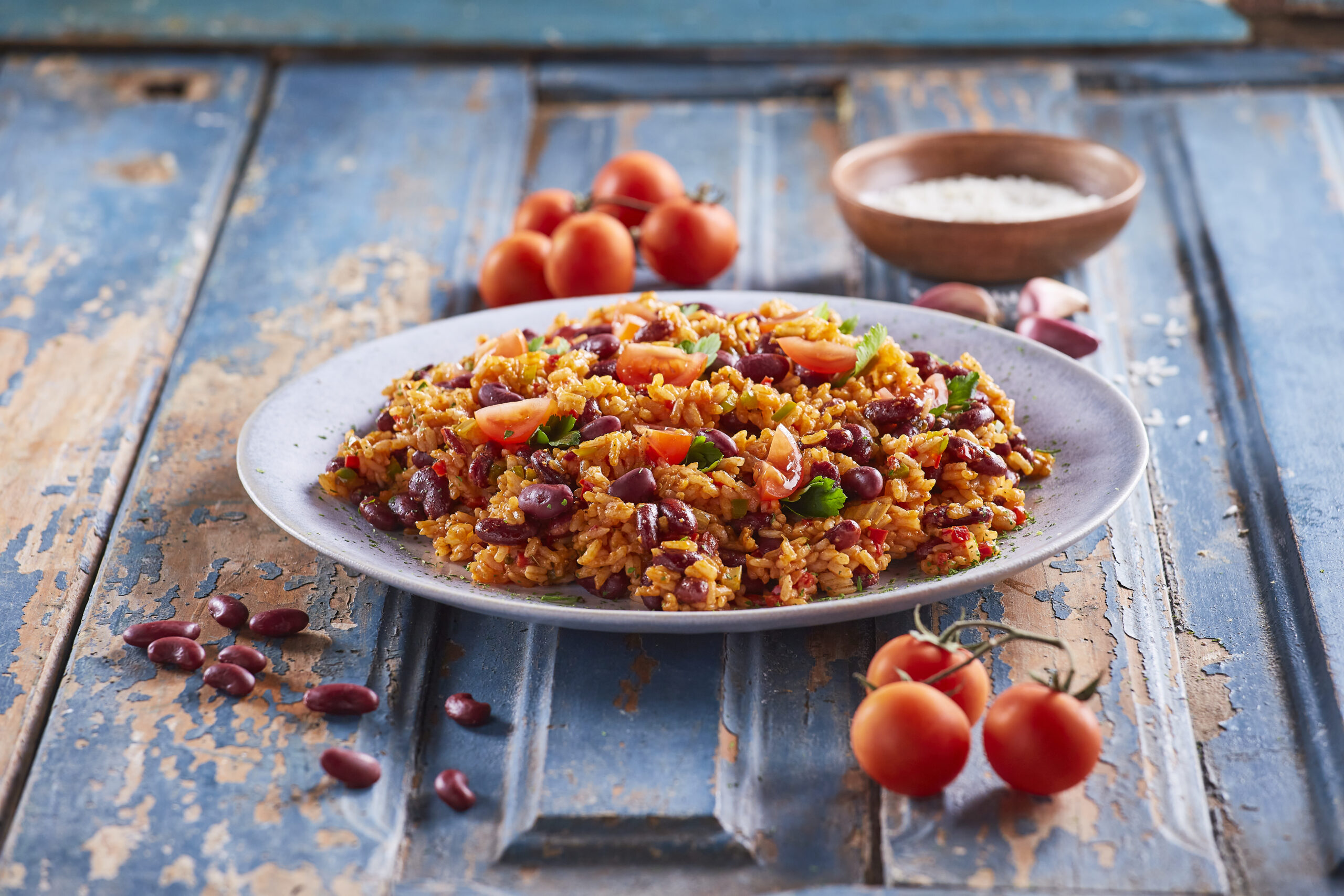 Arroz de tomate com feijão @TeleCulinária