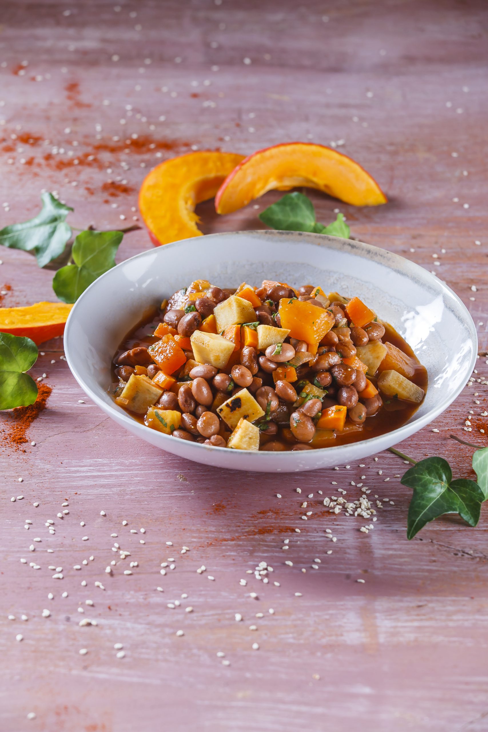 Feijoada de abóbora e batata-doce