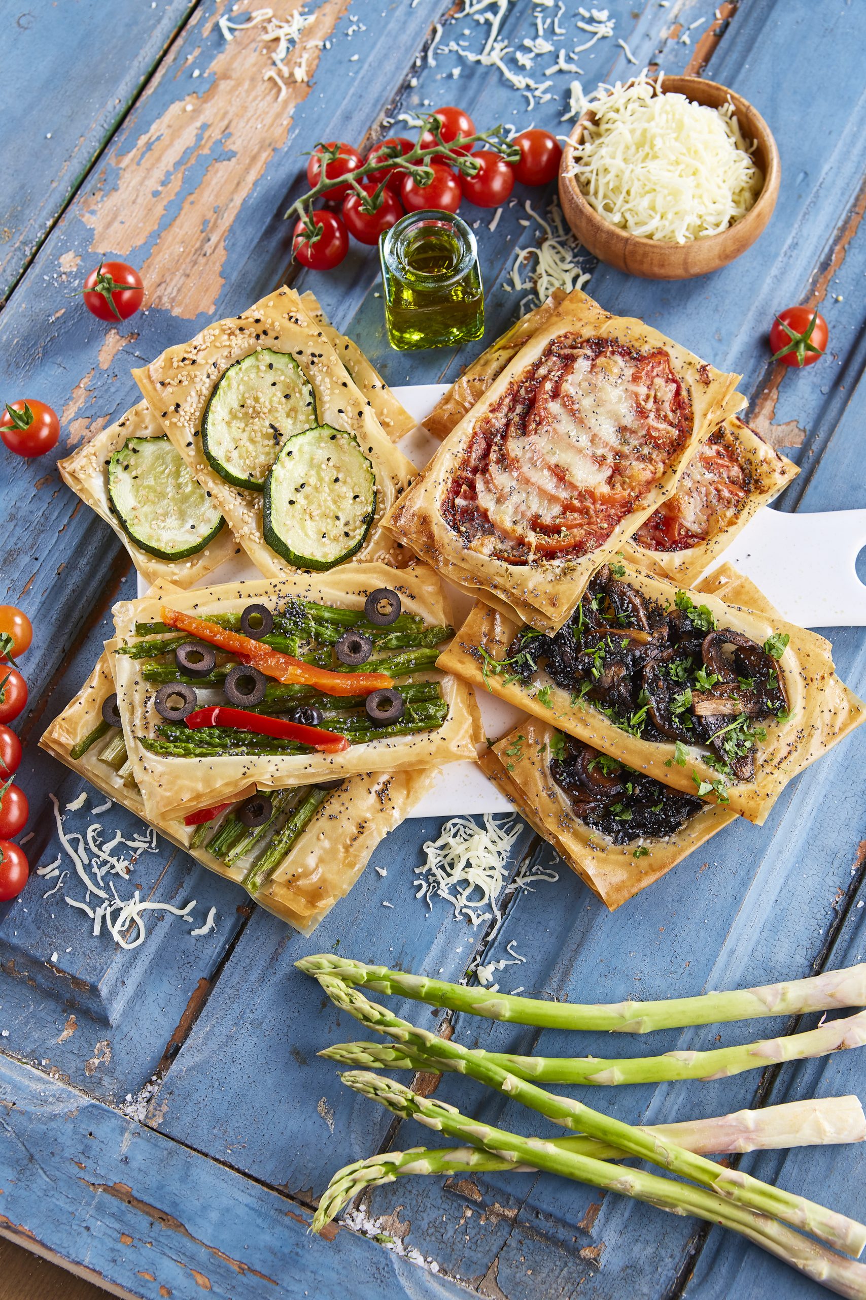 Folhados veggie