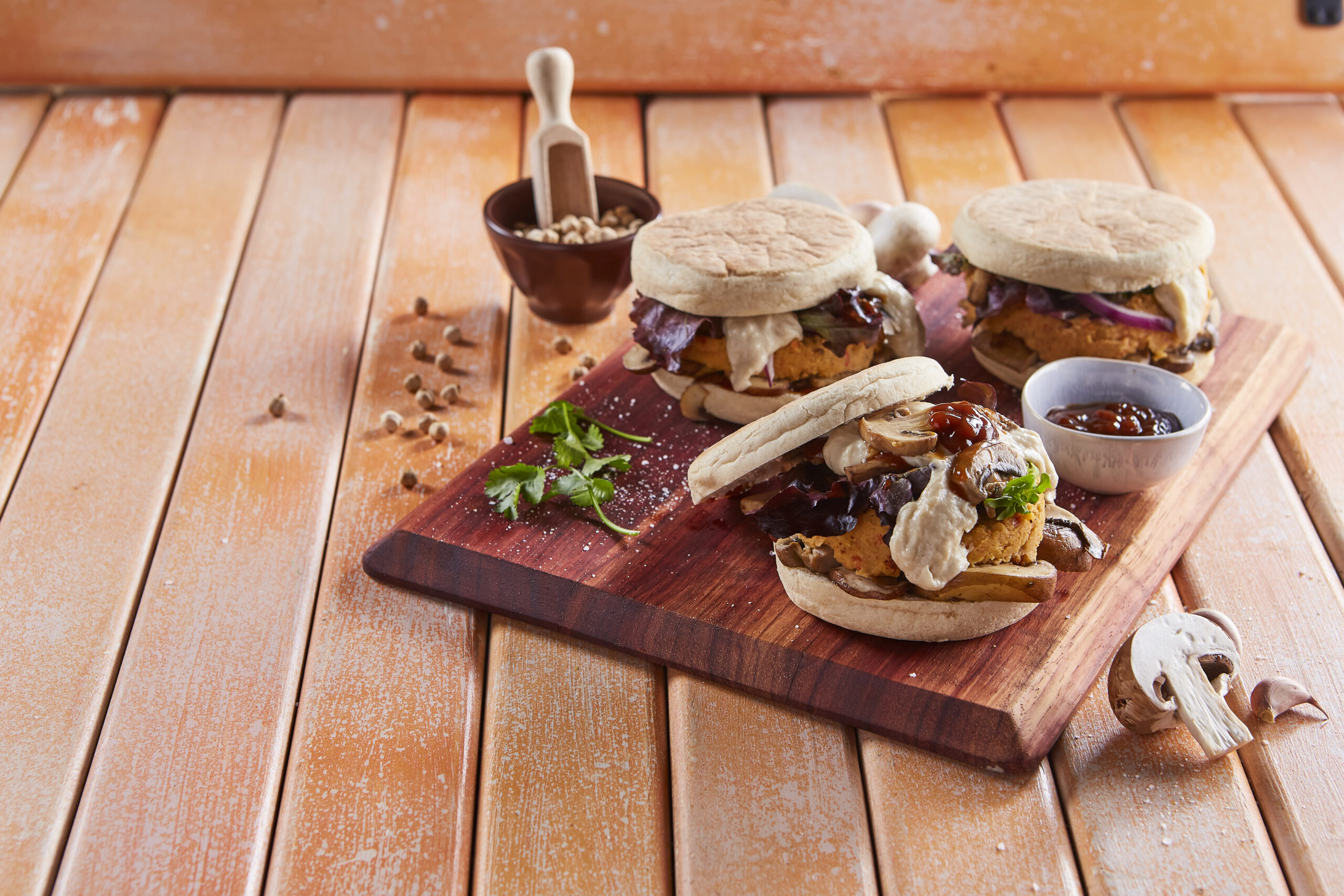 Hambúrguer de cogumelos com mozarela vegan @Teleculinária
