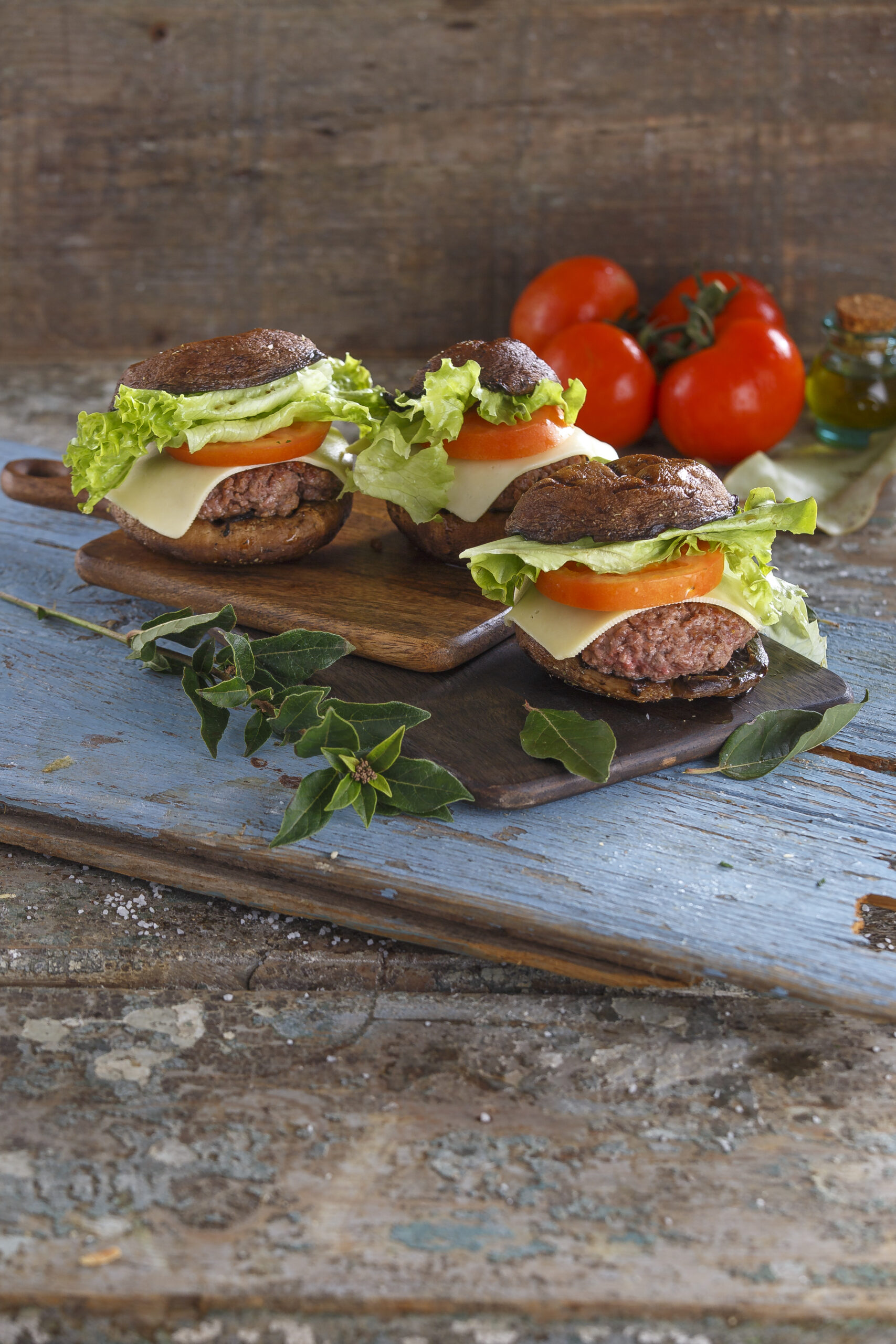 Hambúrguer em cogumelo portobello