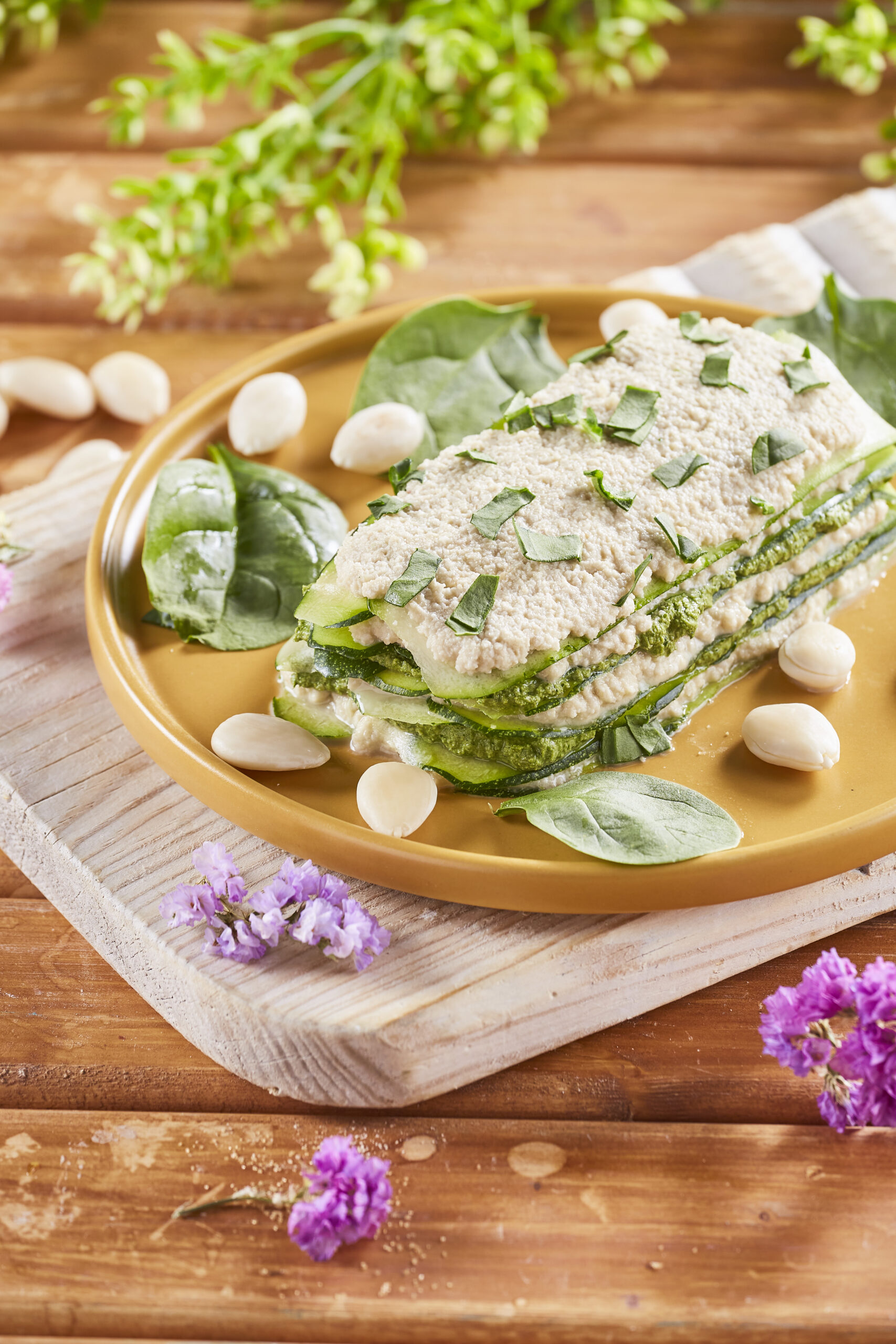 Lasanha de vegetais crus
