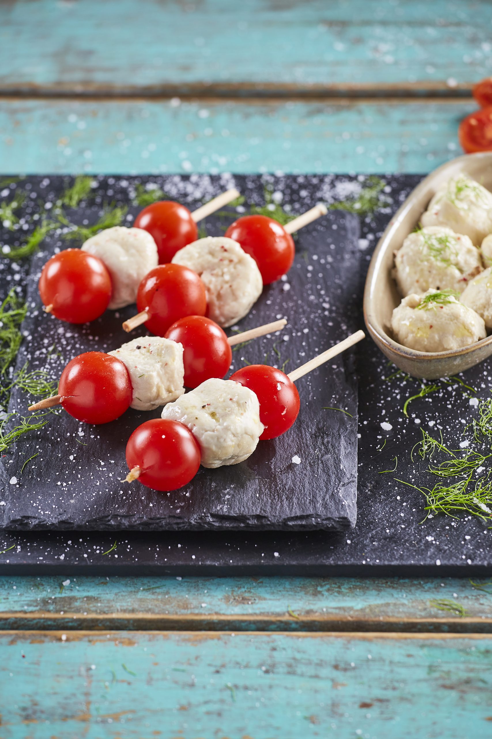 Bolinhas de mozarela vegan