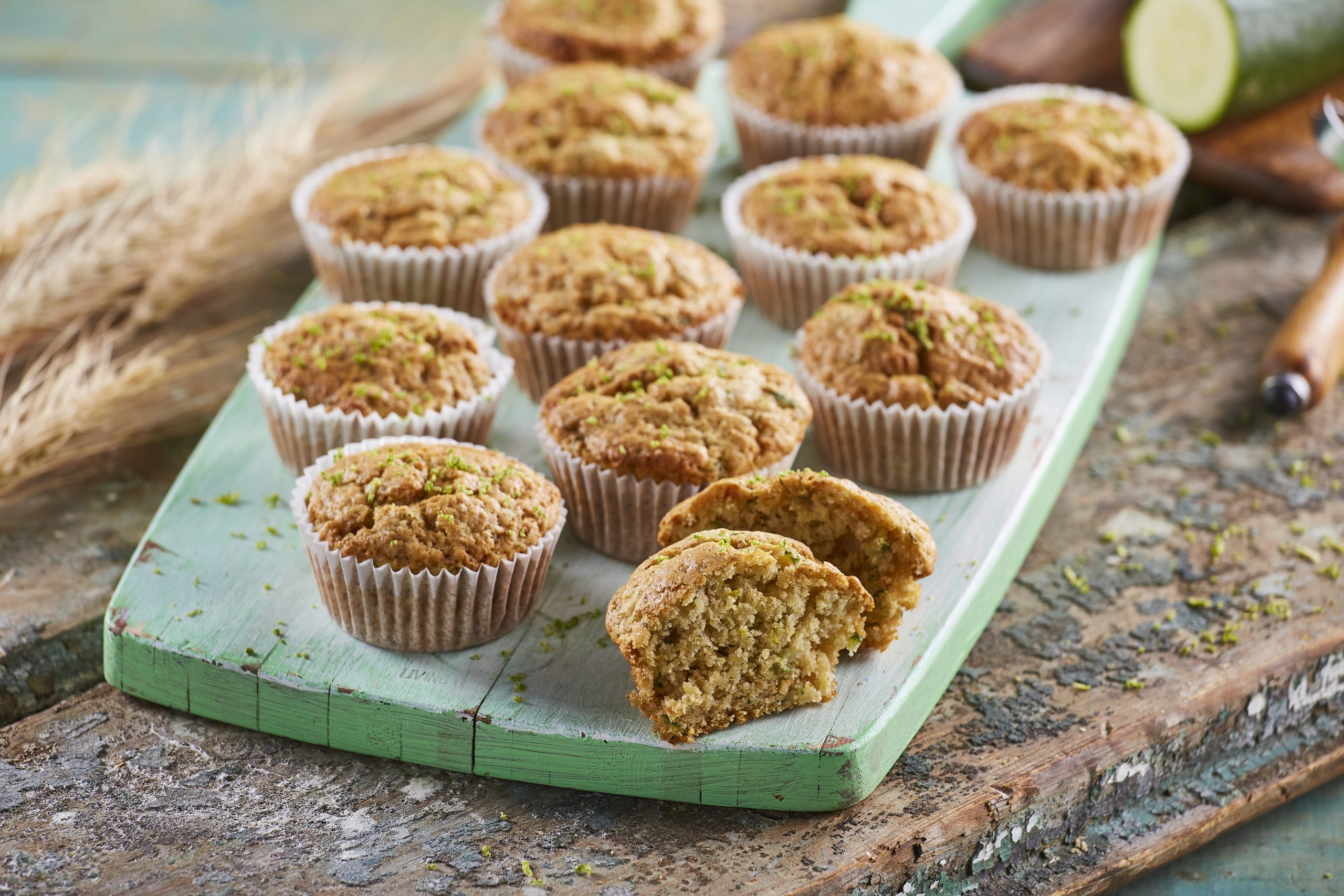 Muffins de curgete e lima