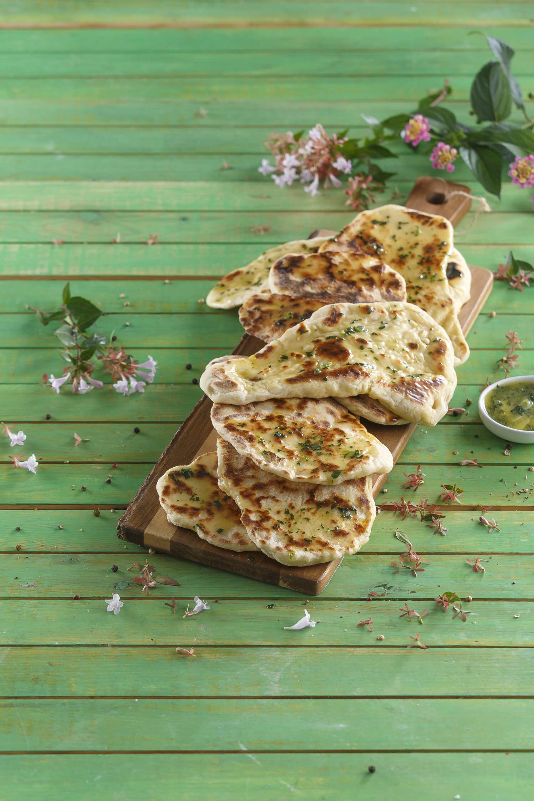 Naan com ervas