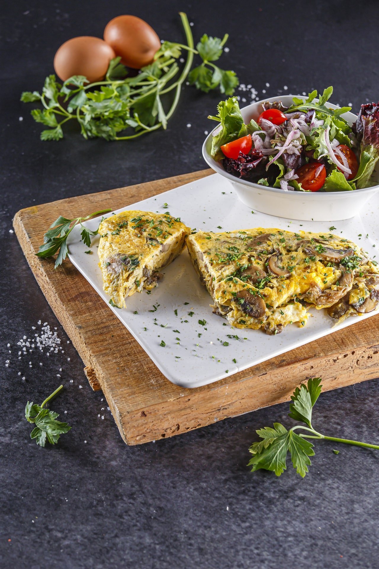 Omelete de cogumelos