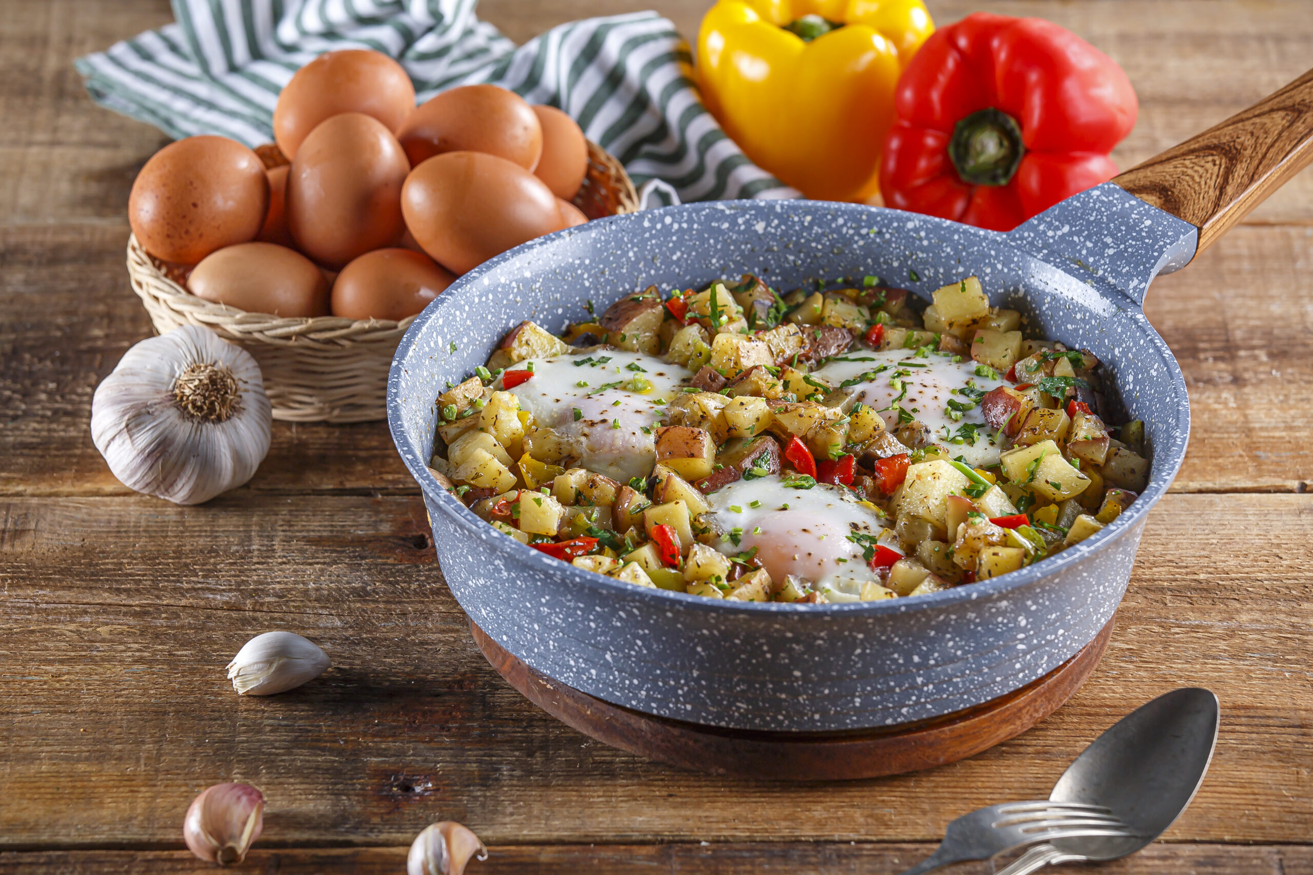 Ovos rotos com pimentos @Teleculinária