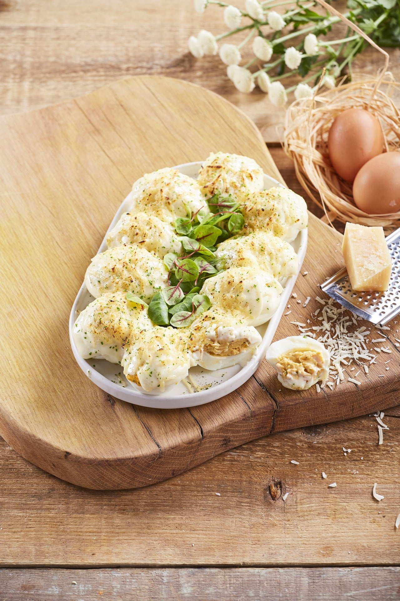 Ovos verdes no forno