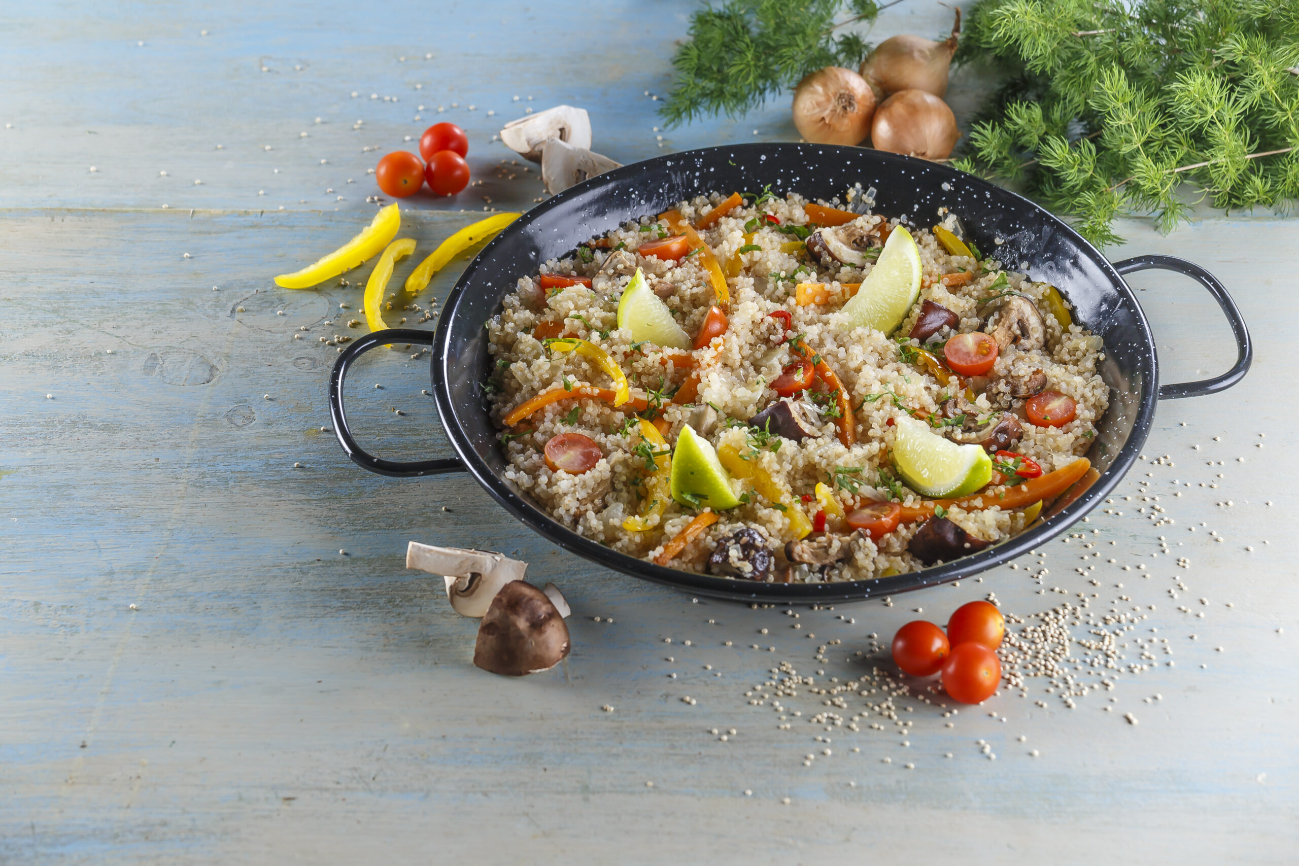Paelha de quinoa @TeleCulinária