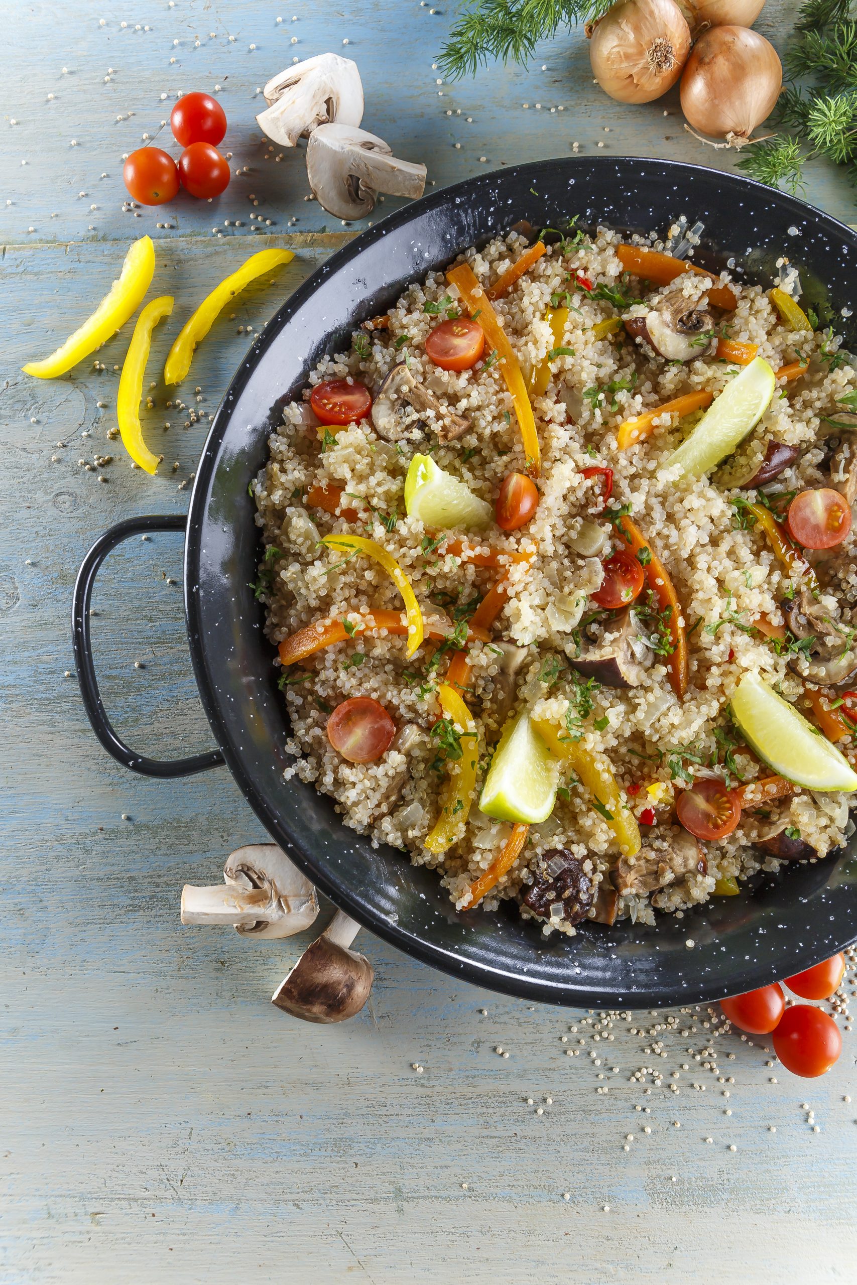 Paelha de quinoa