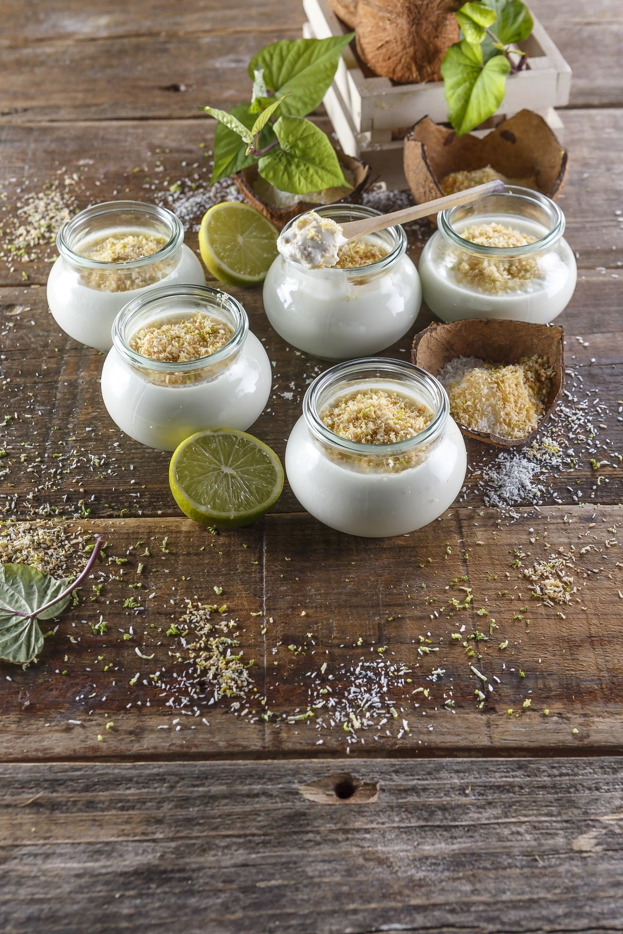 Panacotta de coco e lima
