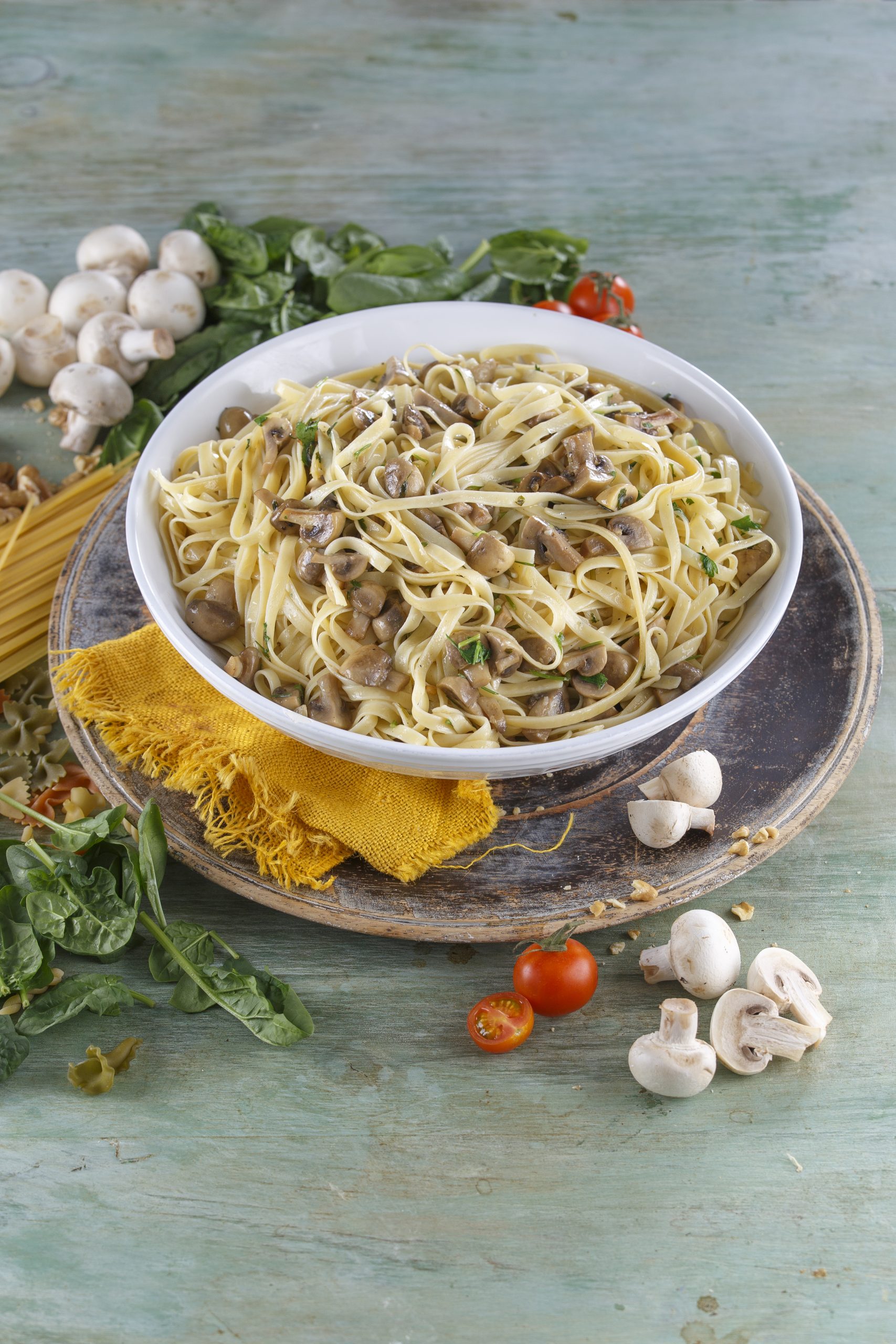 Fettuccine com cogumelos