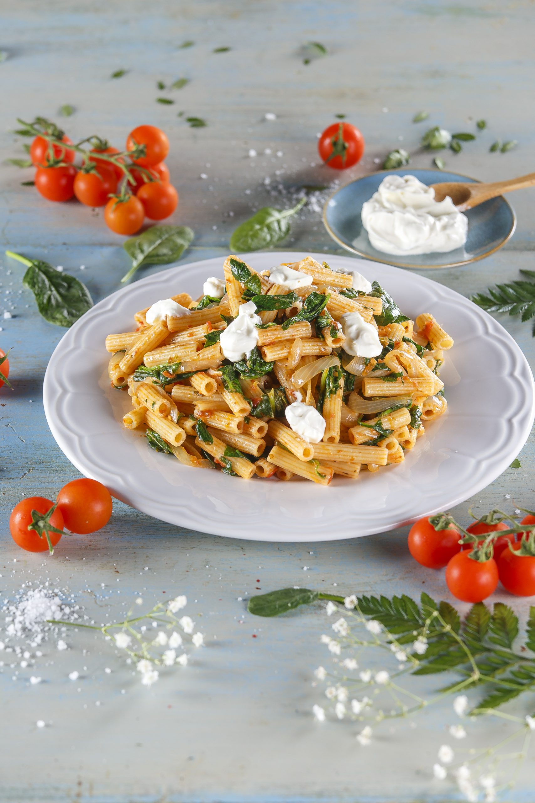 Pasta de espinafres e ricota