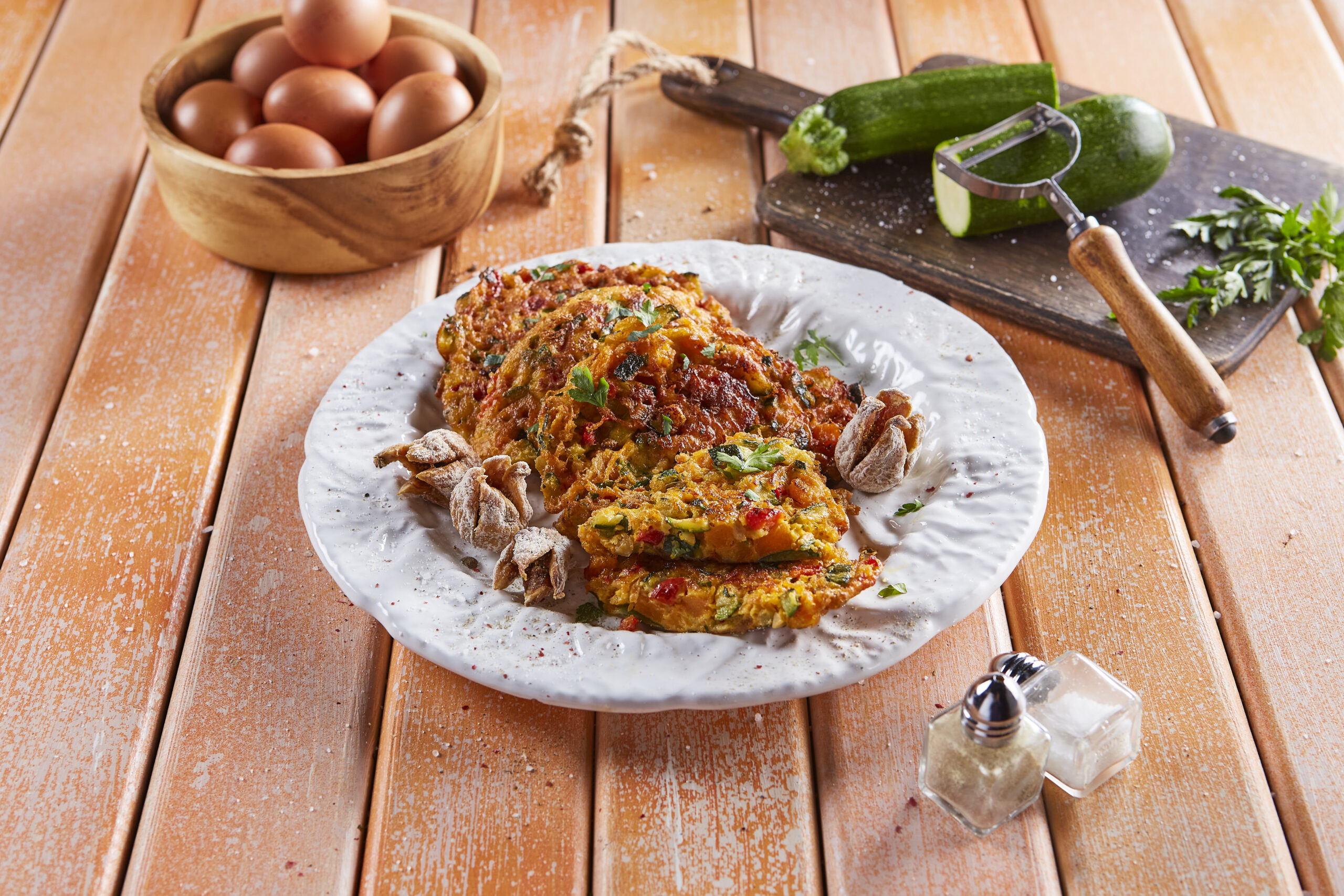 Pataniscas de legumes figo e amêndoa @TeleCulinária