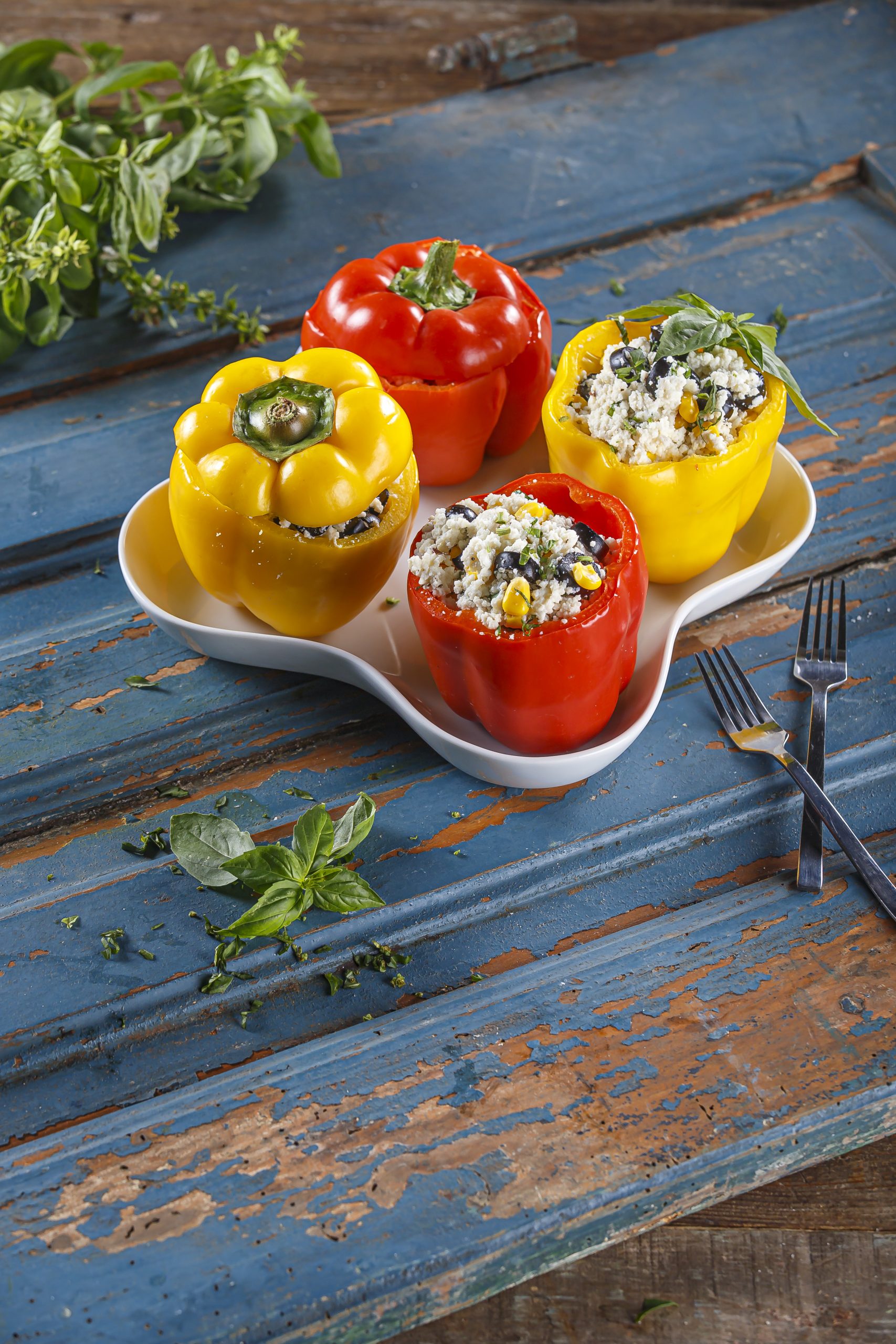 Pimentos recheados com requeijão