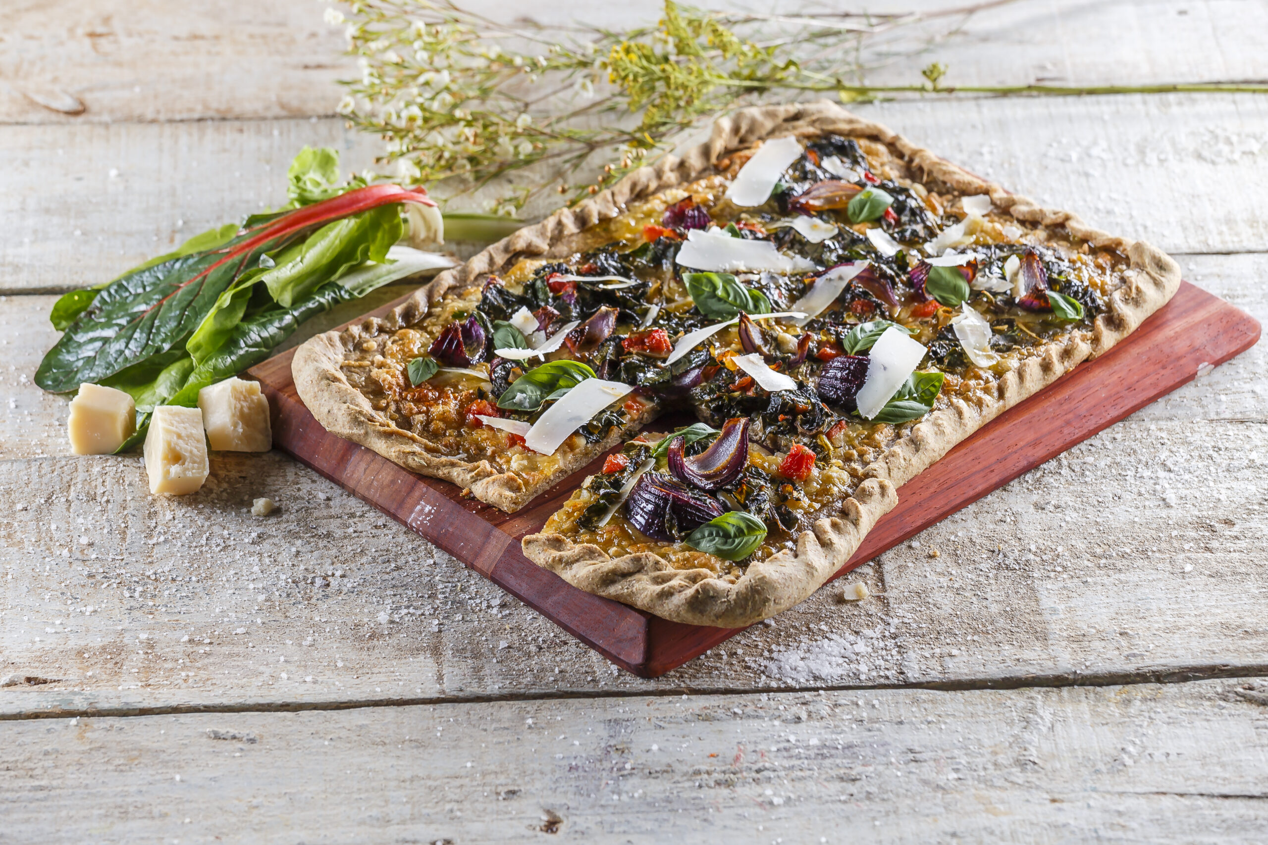 Pizza de acelgas @TeleCulinária