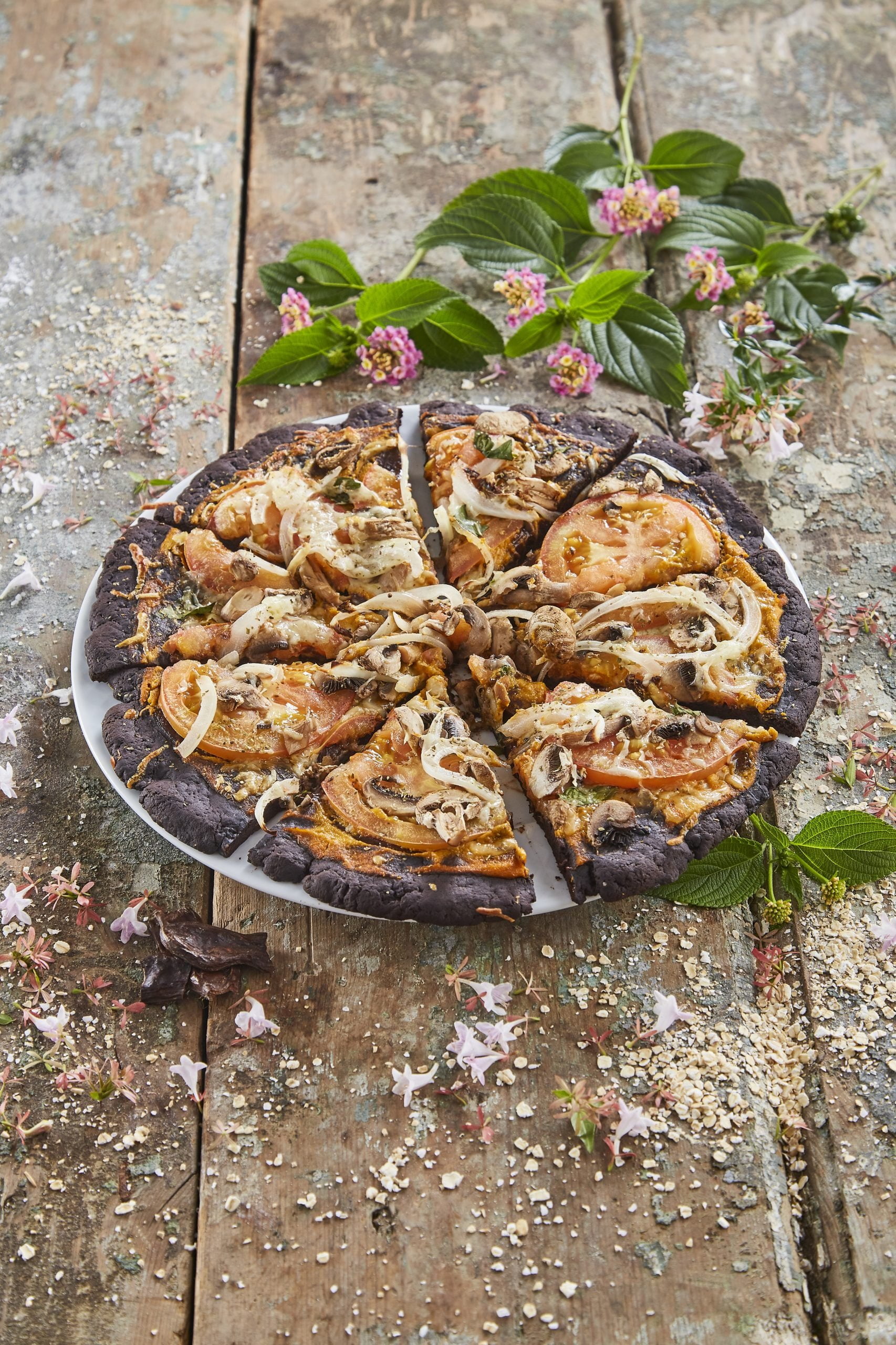 Pizza de alfarroba