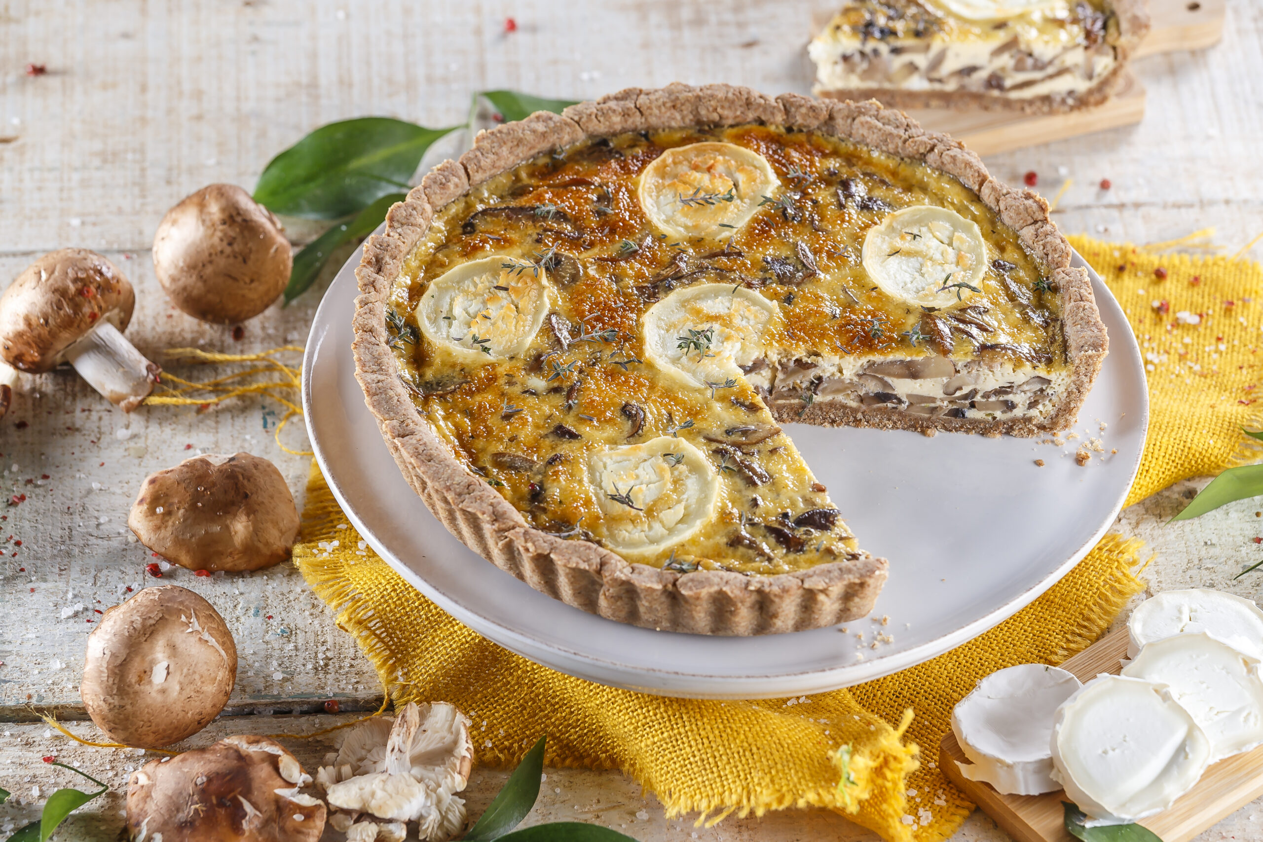 Quiche de cogumelos @Teleculinária