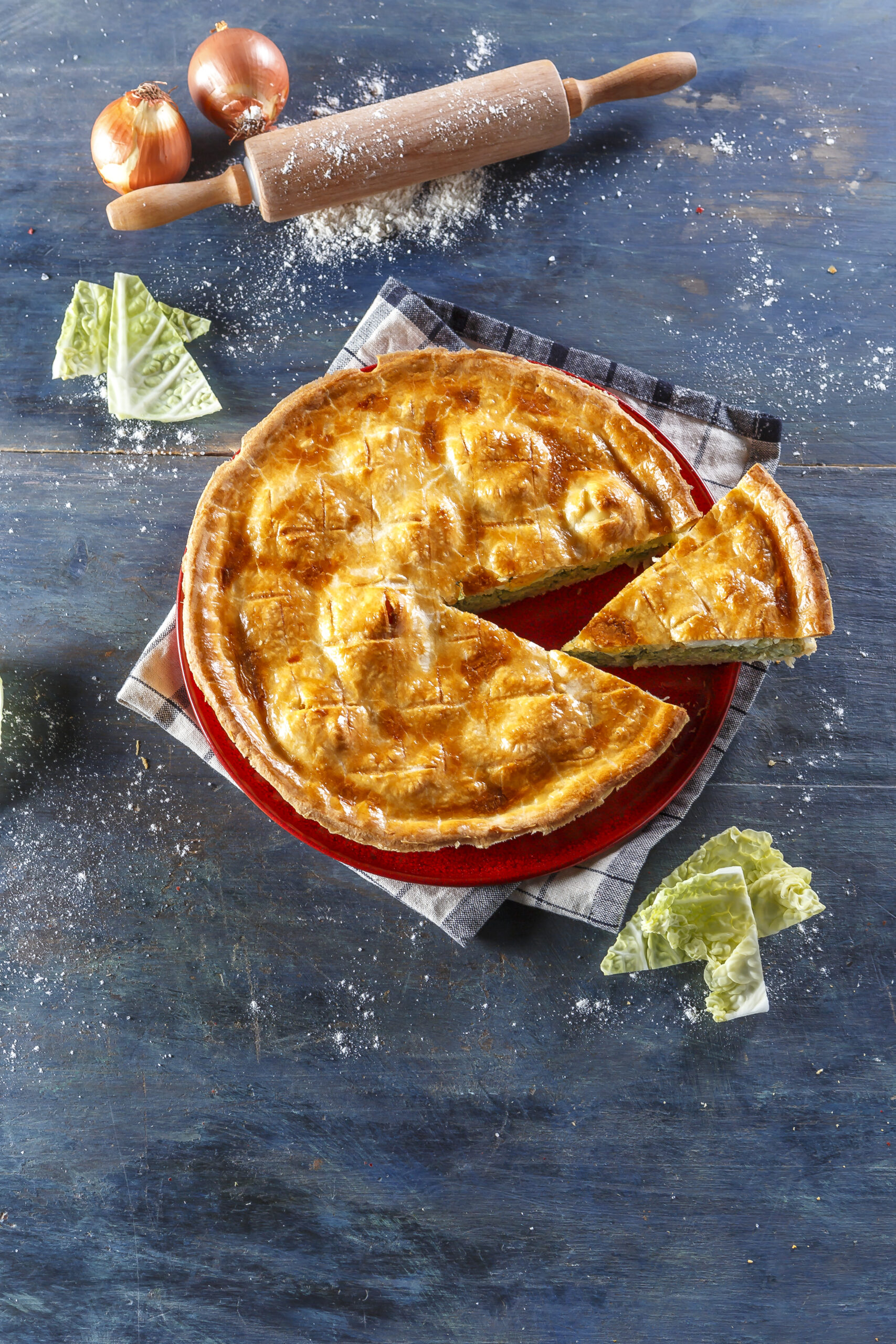 Quiche de couve-lombarda