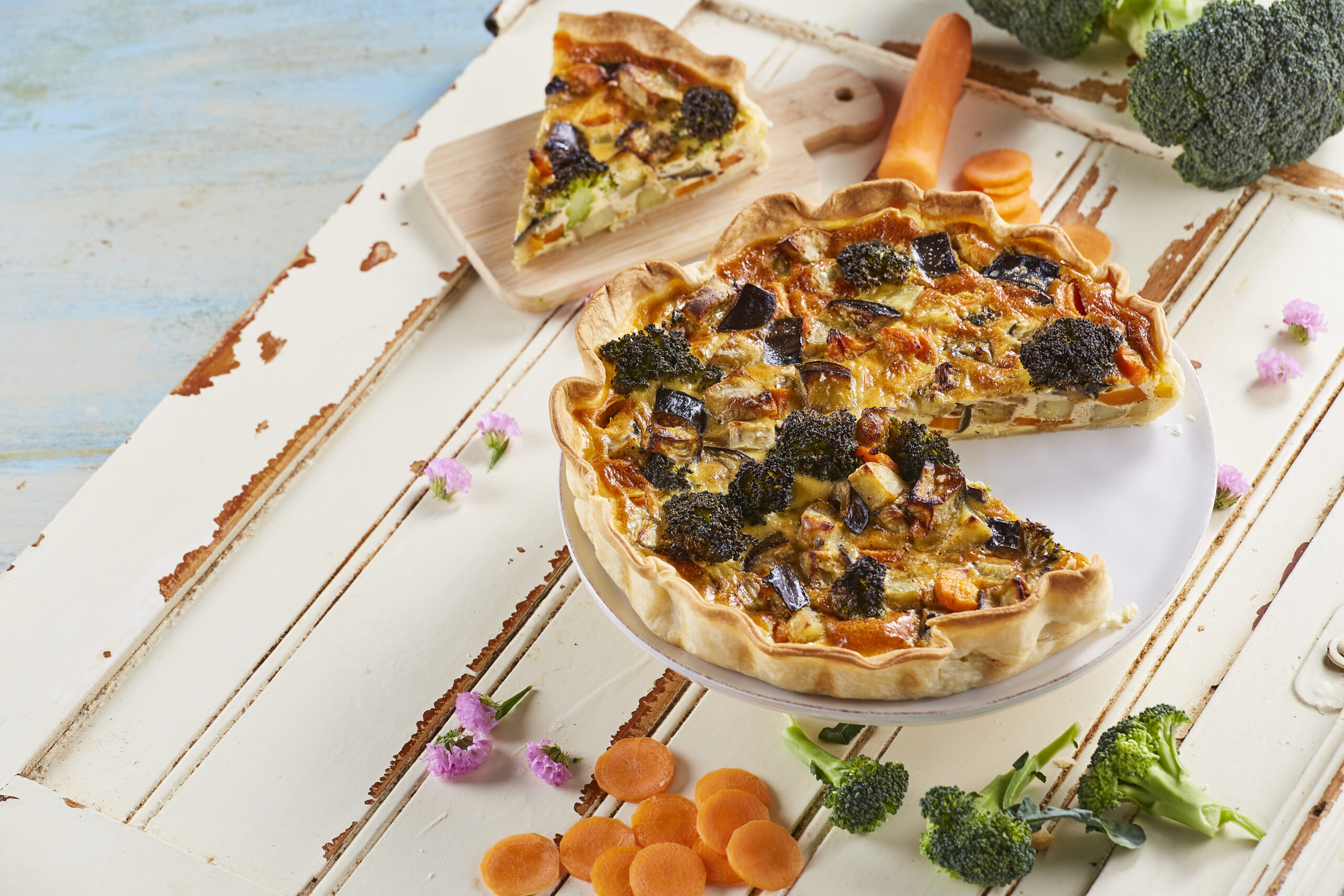 Quiche rústica de legumes assados @Teleculinária