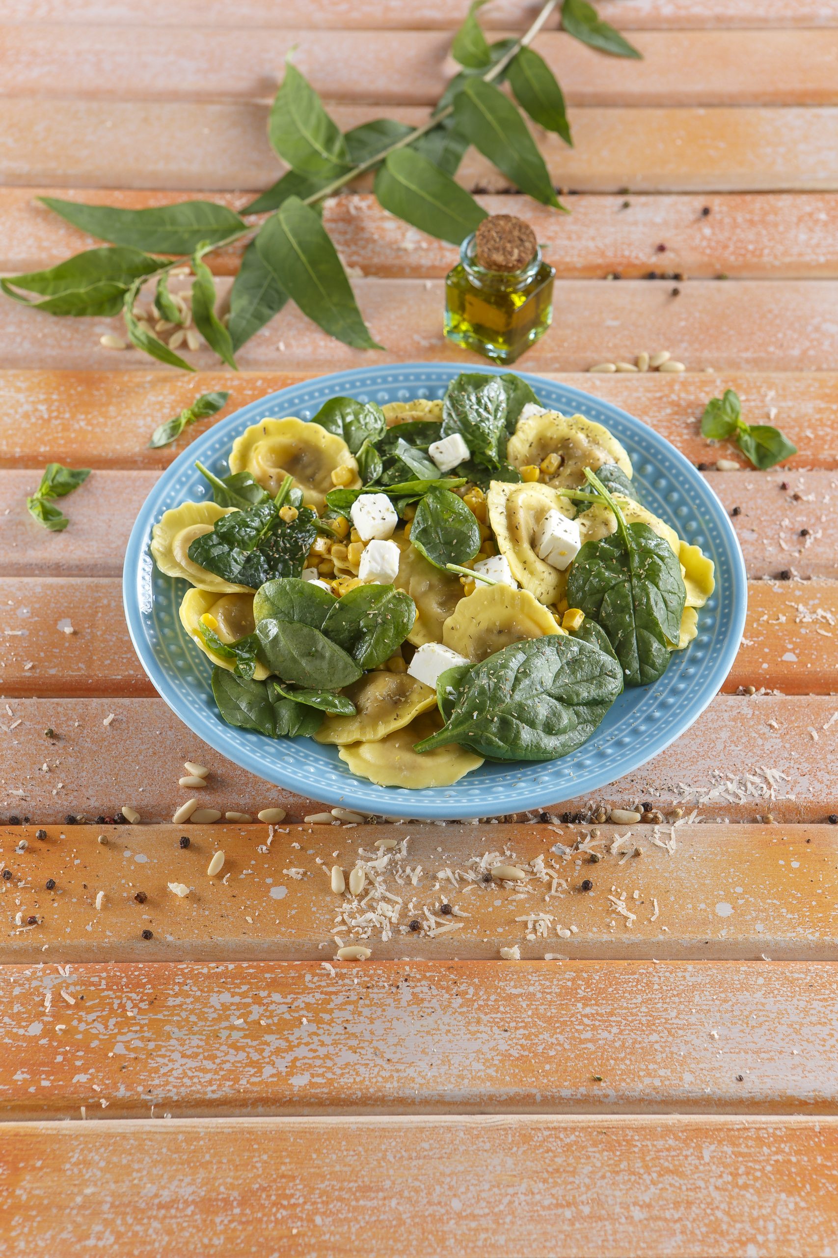 Ravioli de legumes mediterrânicos
