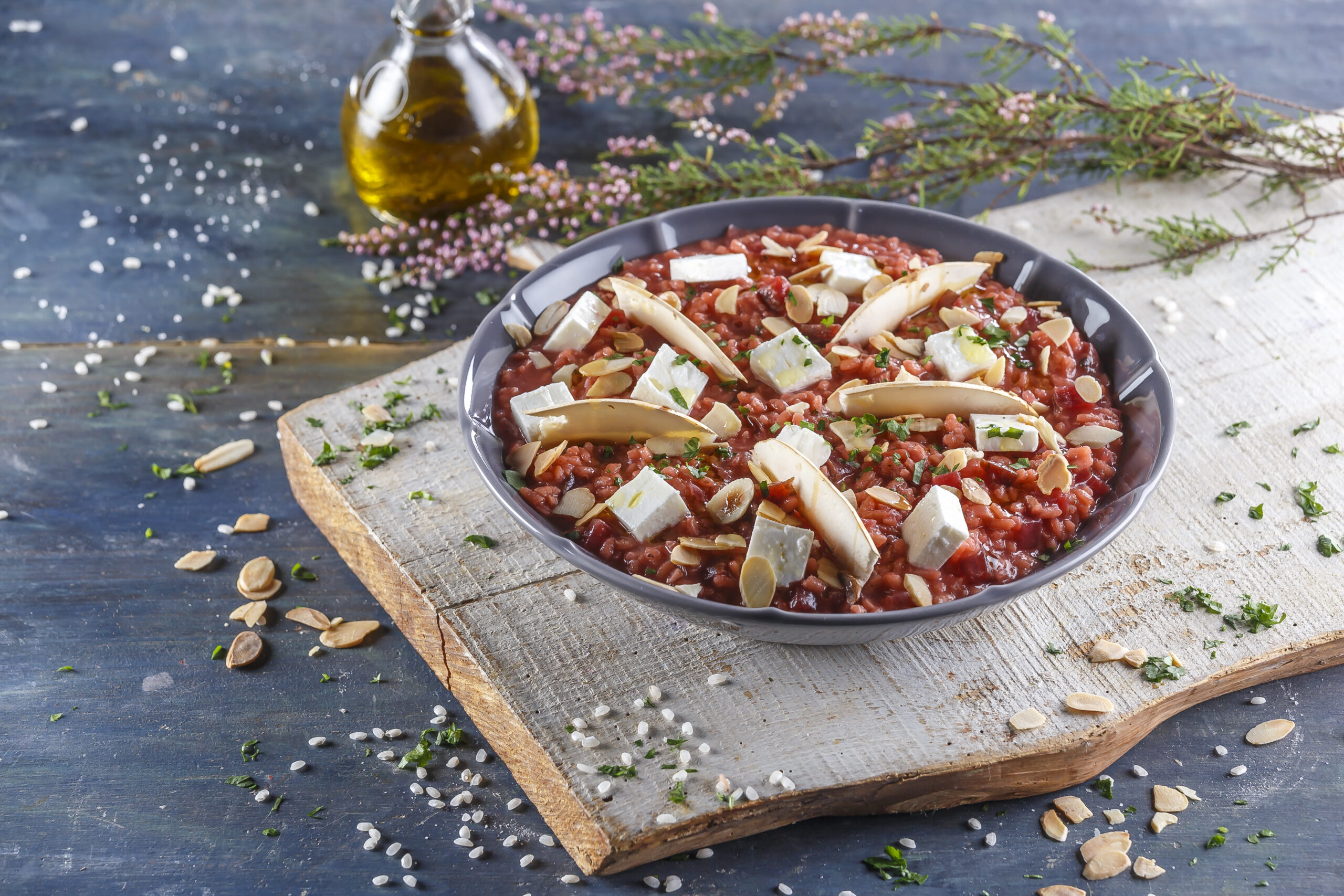 Risoto de beterraba e feta @Teleulinária
