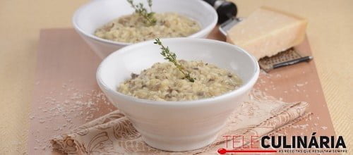 Risoto de cogumelos