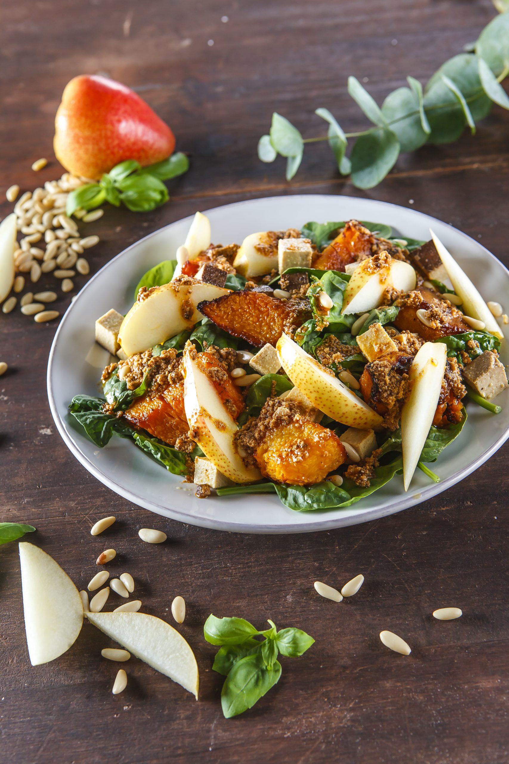 Salada de abóbora assada