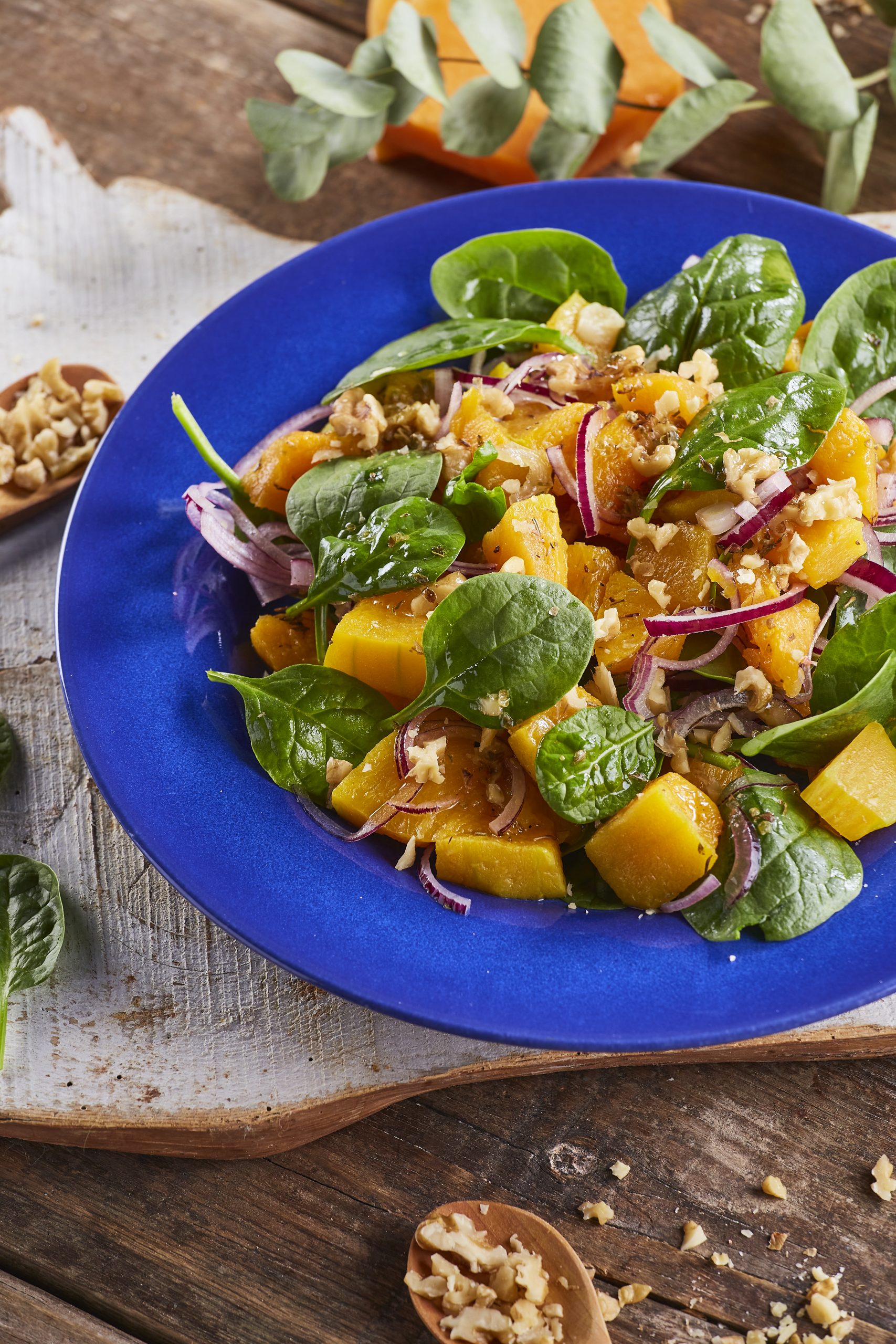Salada de abóbora e noz